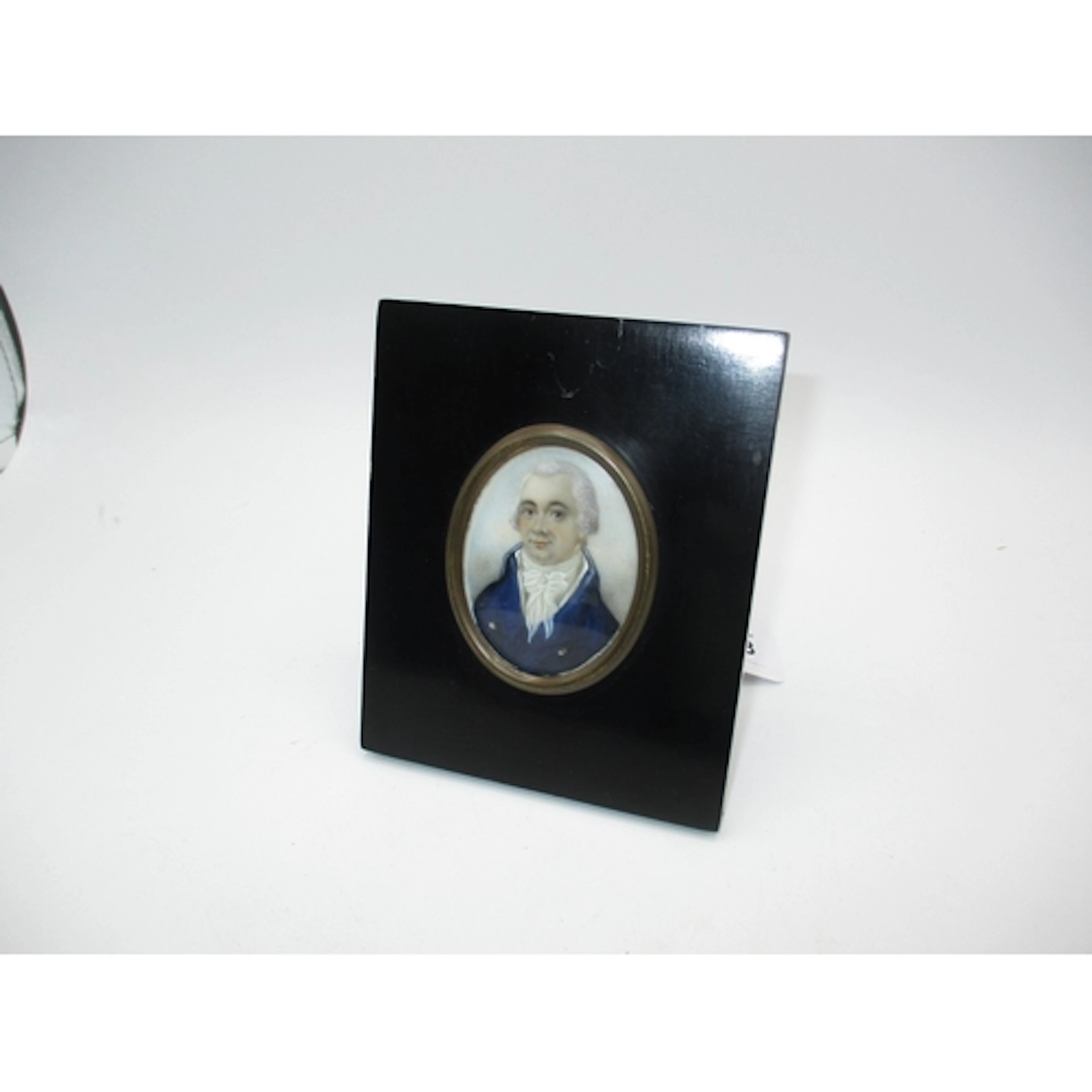 Miniature Portrait Painting of a Gent, 6x4.5cm