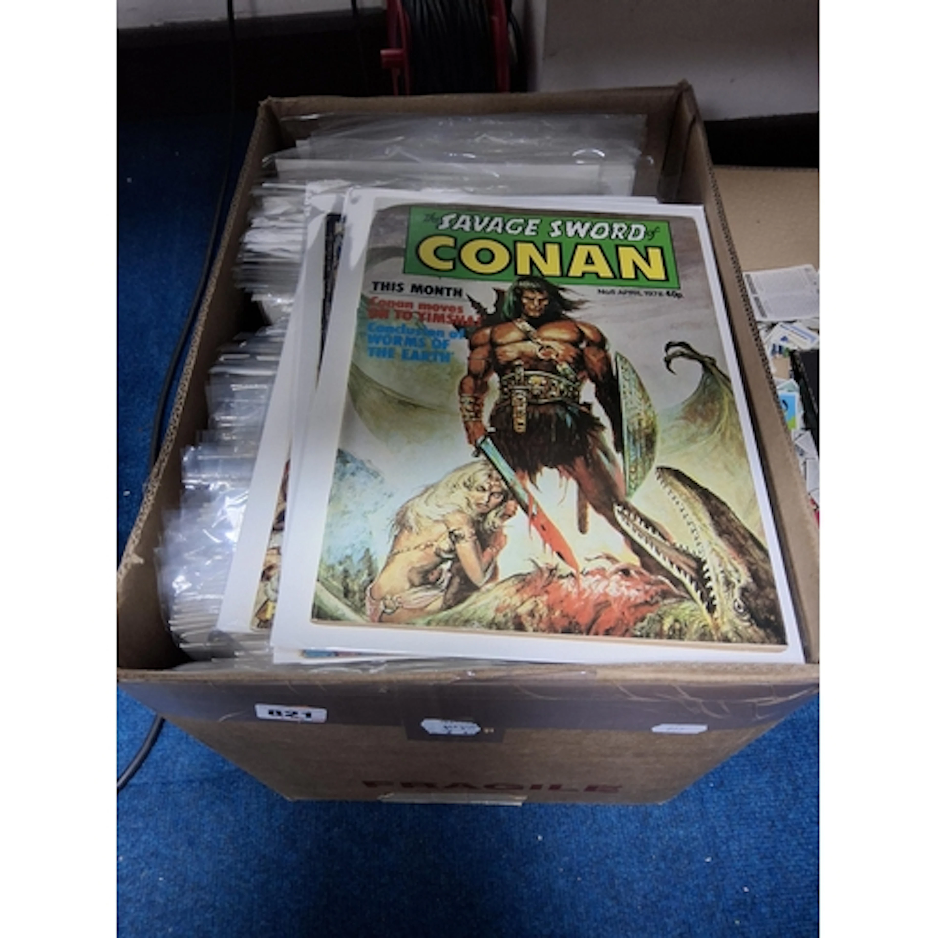 A BOX OF MOSTLY MARVEL UK COMICS, includes Captain Britain, ...