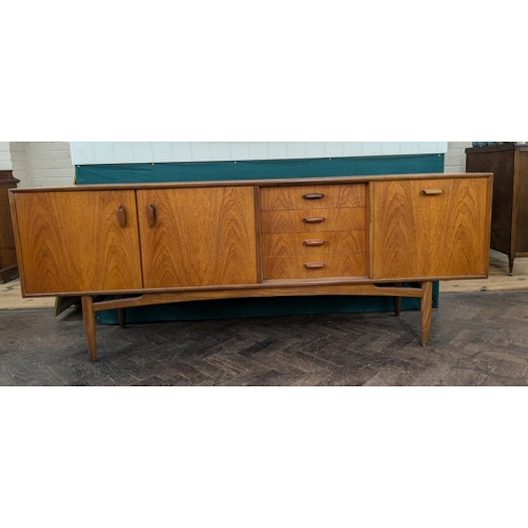 G Plan Brasilia teak long sideboard fitted cupboards and fo...