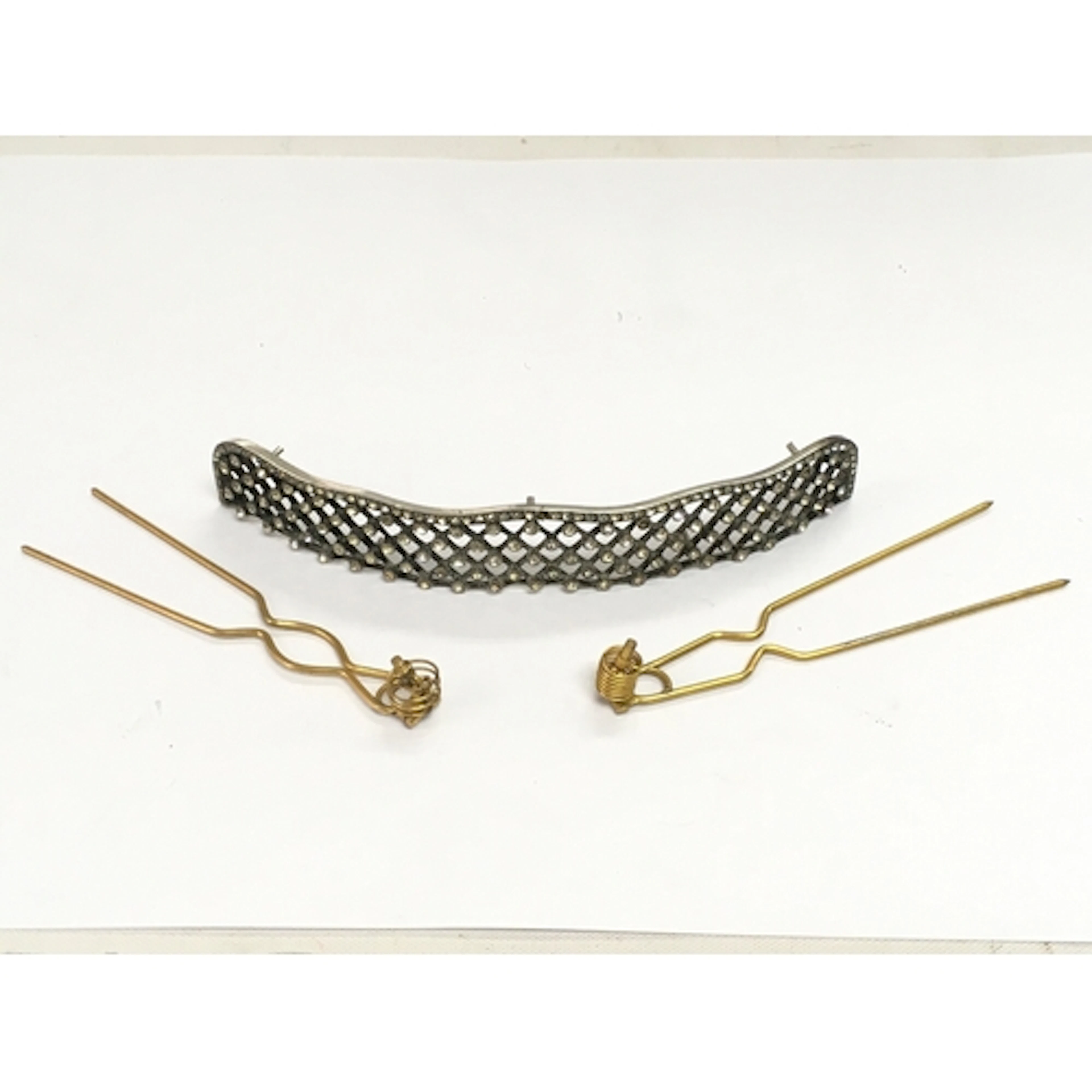 A 19th Century French silver tiara with tremblant mounts.