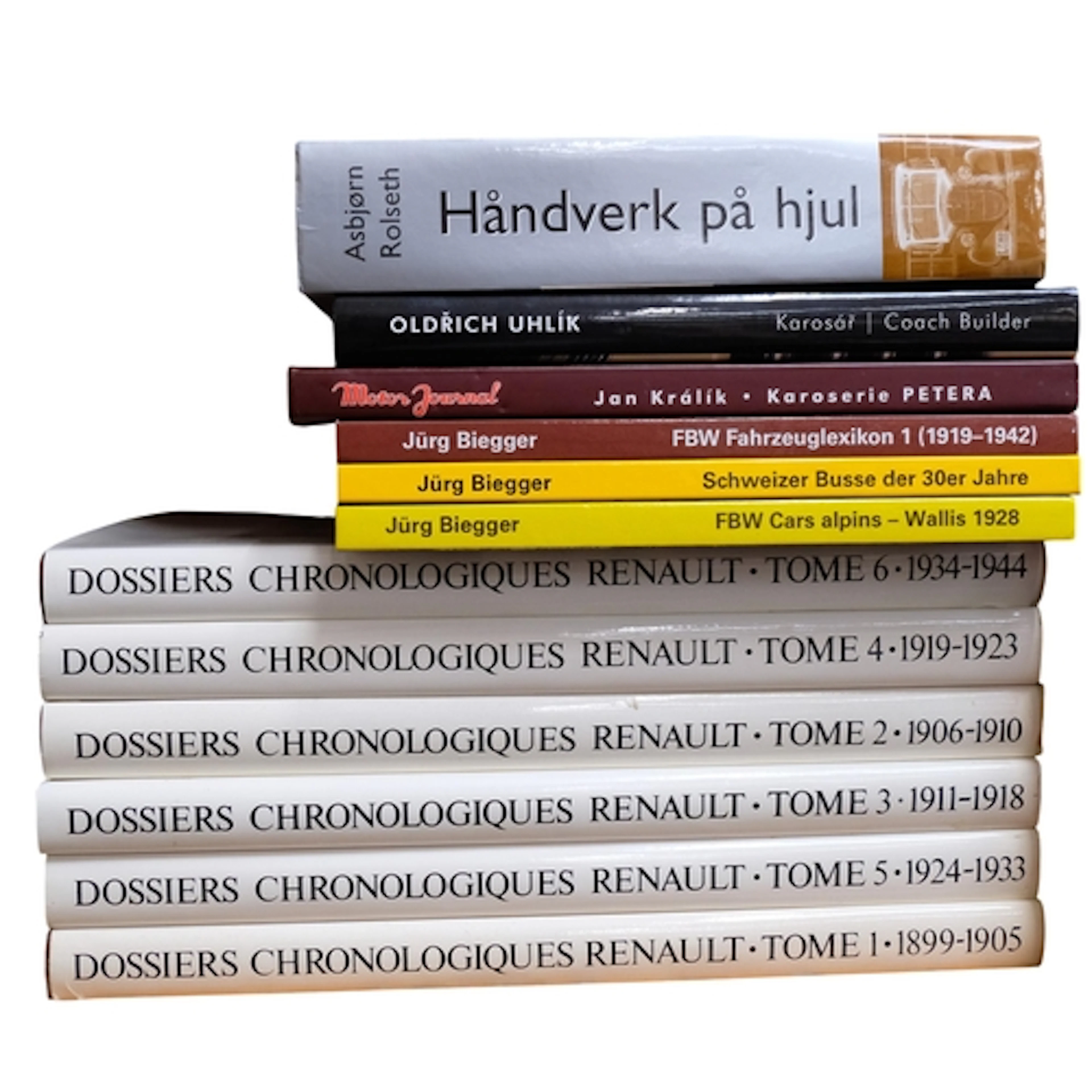 Motoring books, including Renault, Norwegian Body Makers, an...
