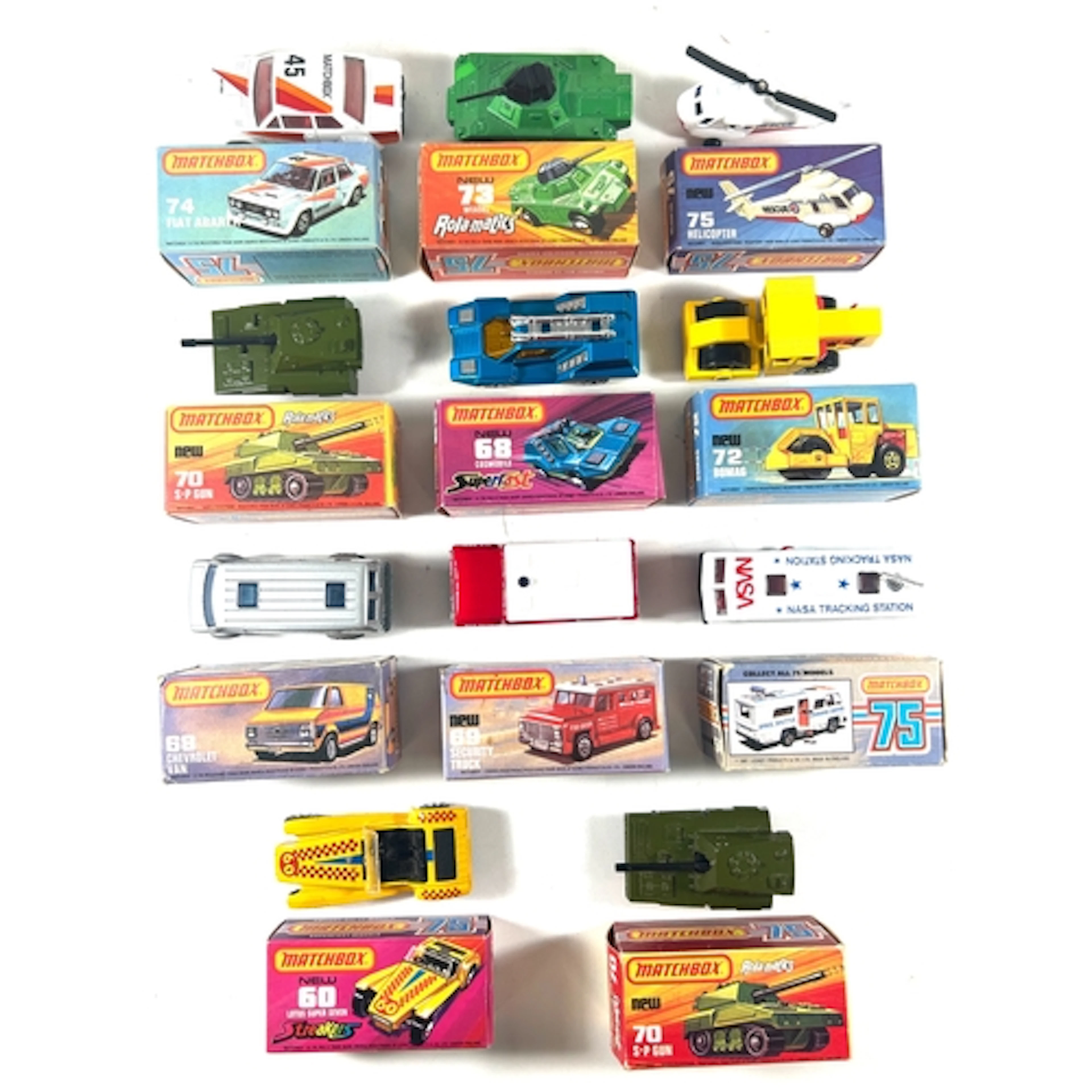 11 Matchbox 75/Superfast. No.54 NASA Tracking Vehicle, No.60...