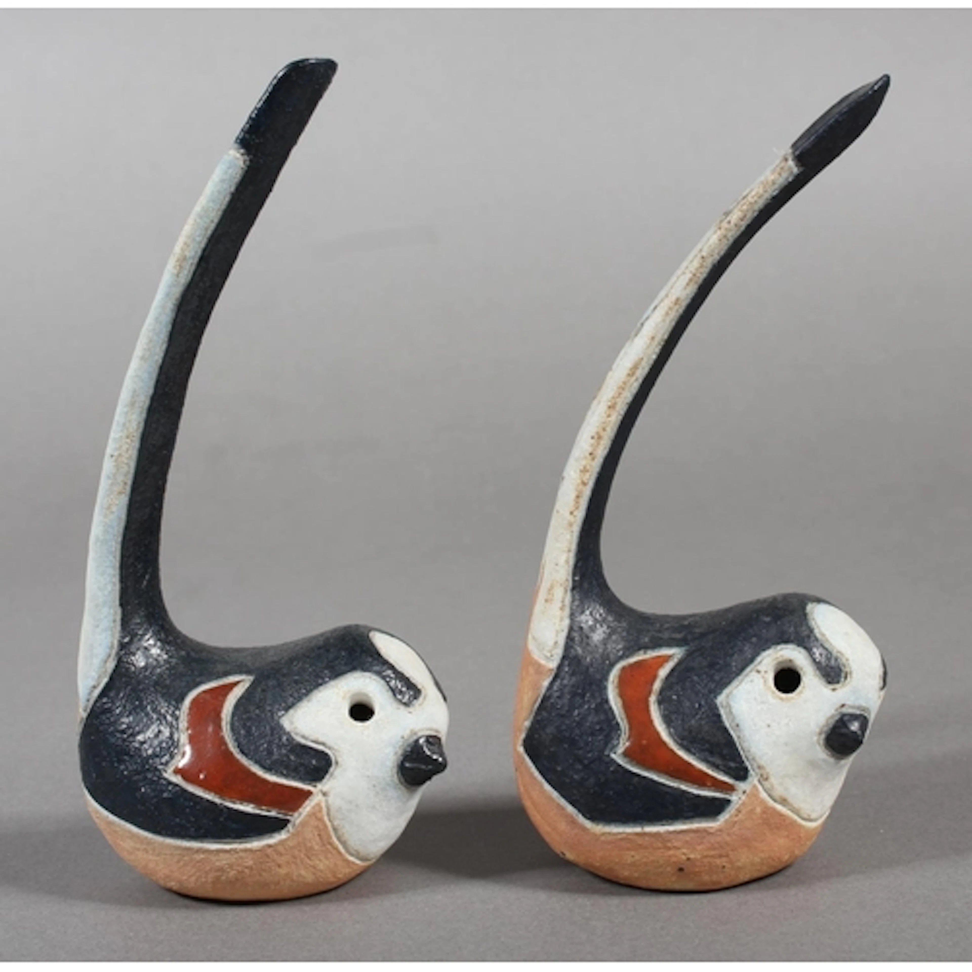 Rosemary D Wren (1922-2013) for Oxshott Pottery, a pair of p...