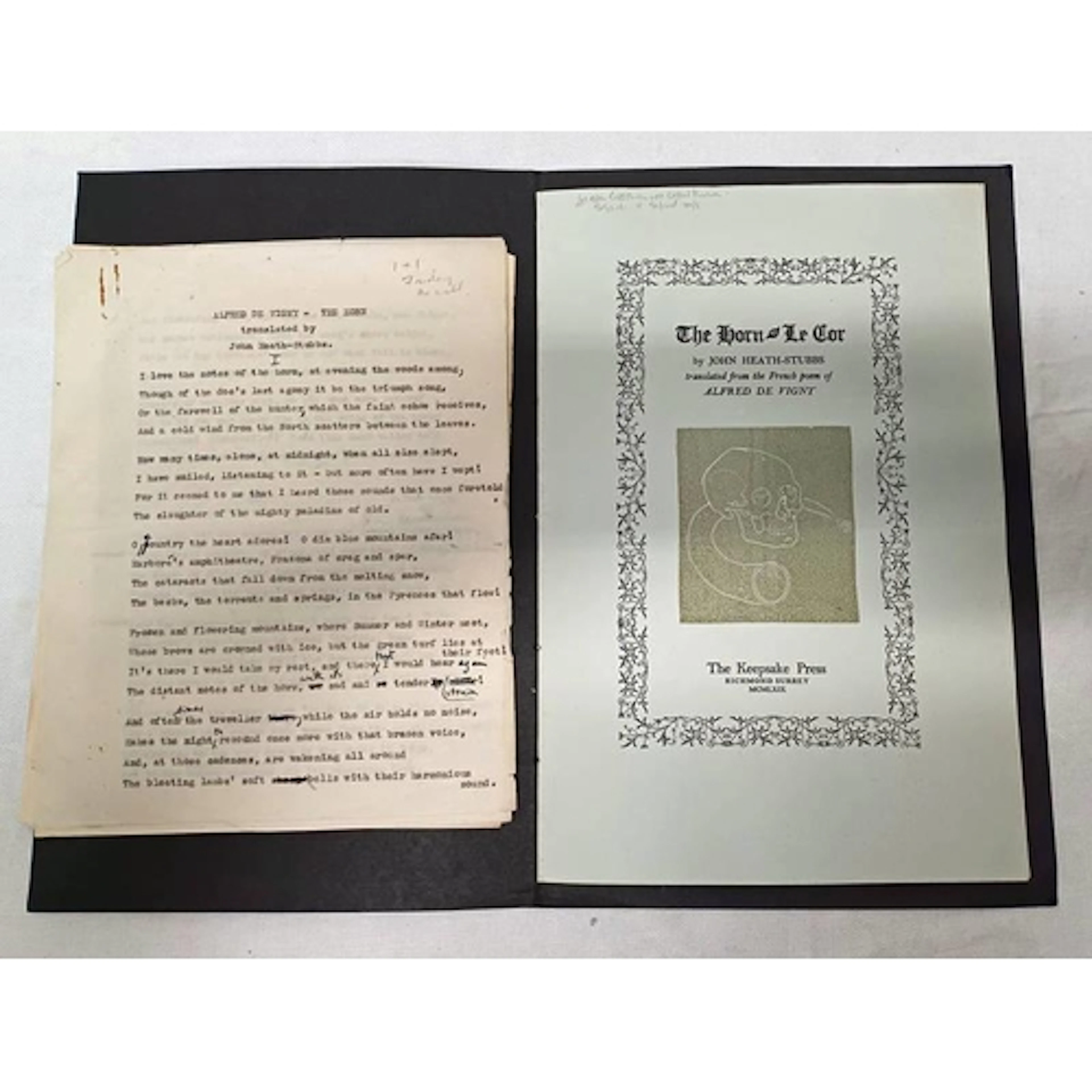 THE HORN: LE COR BY JOHN HEATH-STUBBS, TRANSLATED FROM THE F...