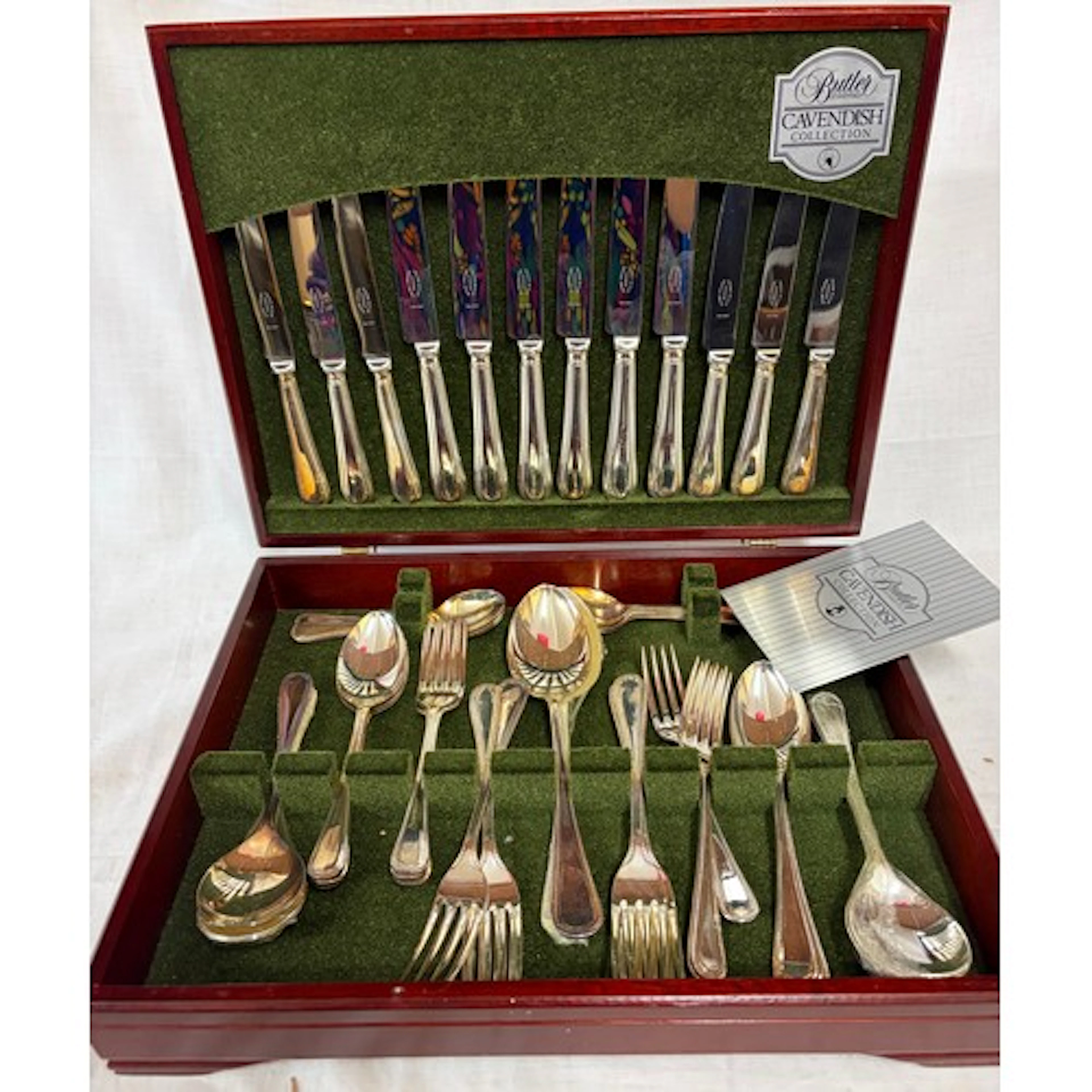 Canteen of silverplated cutlery by George Butler of Sheffiel...