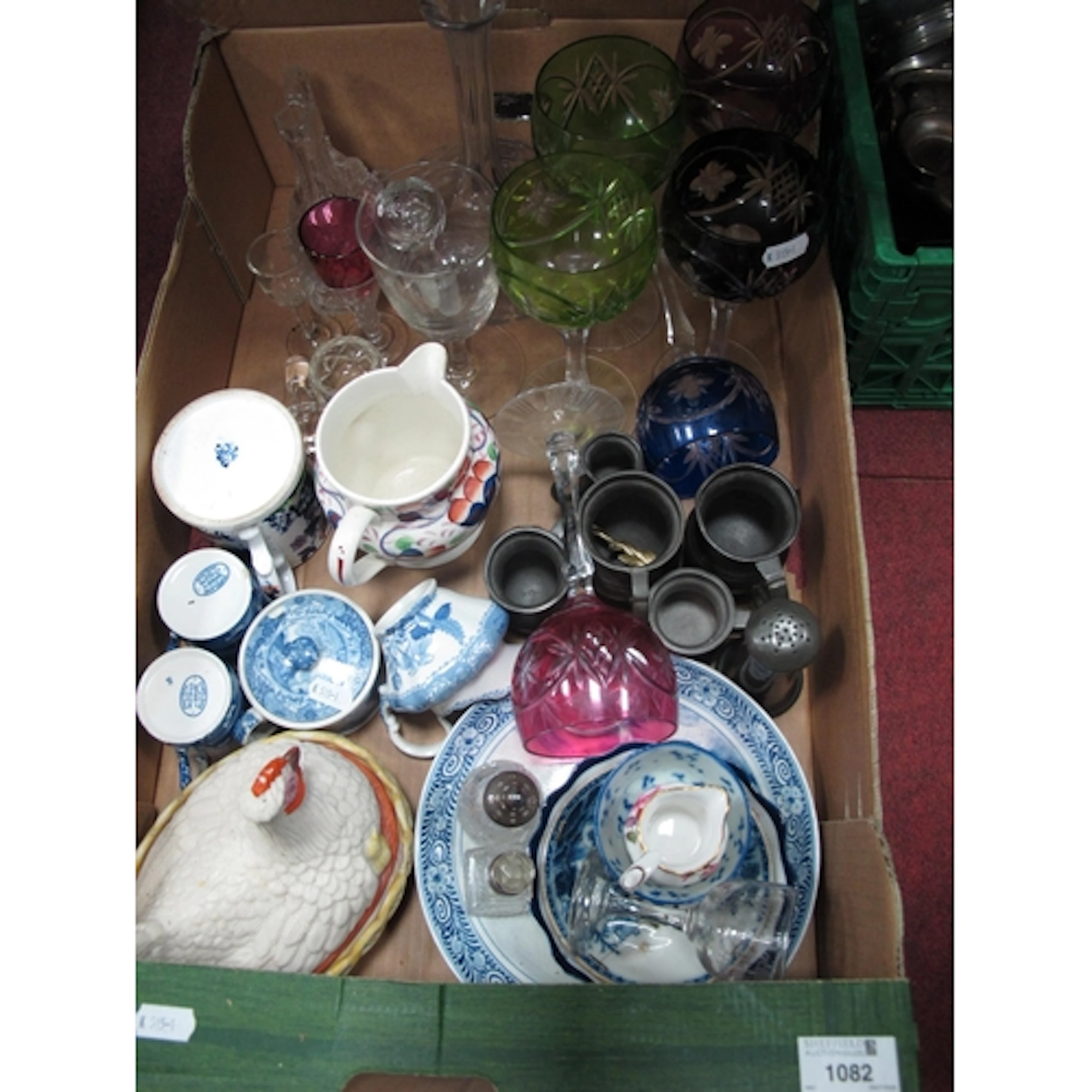 Ceramics and Glassware, including blue and white Spode Copel...
