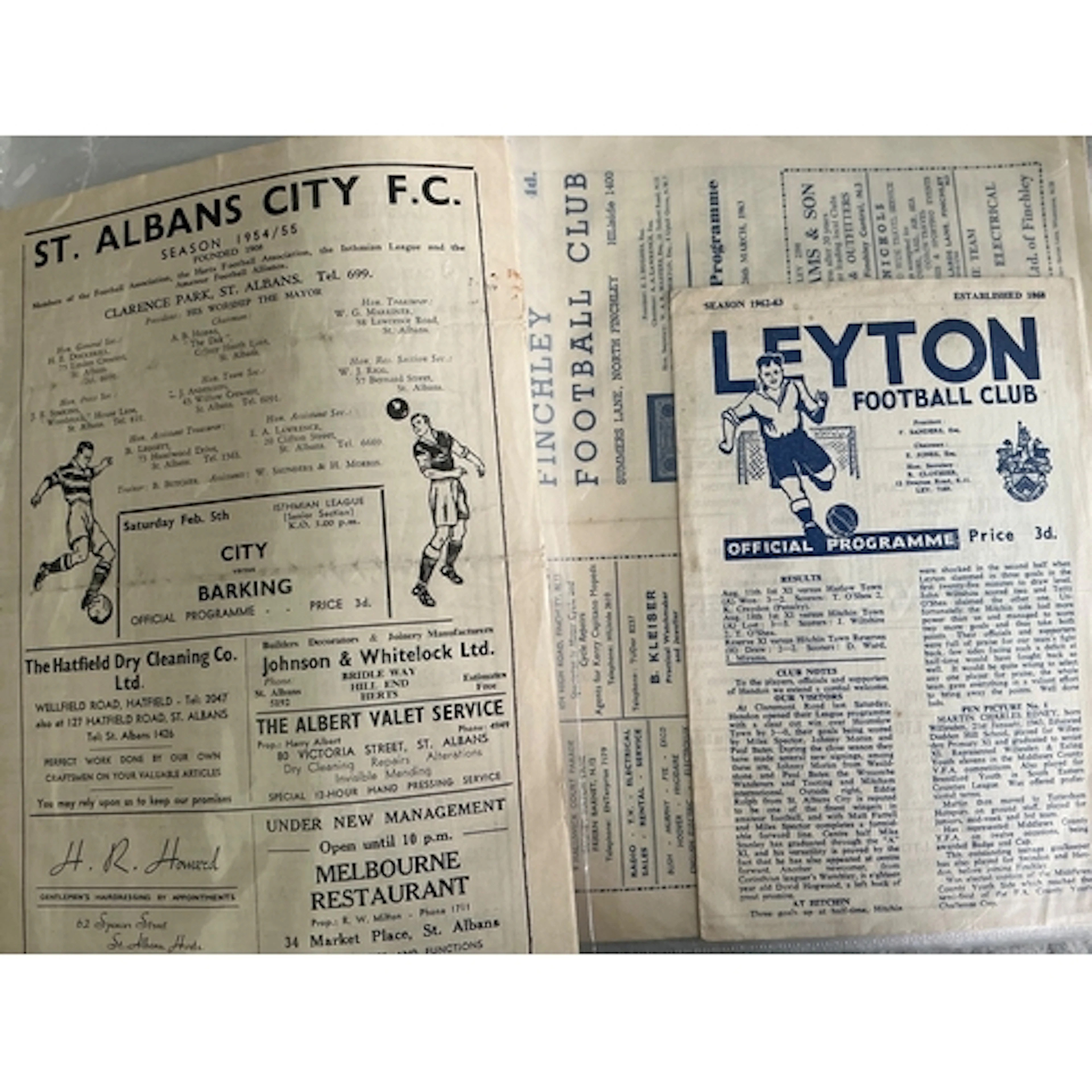Non League Football Programmes: Mainly early to mid 1960s bu...