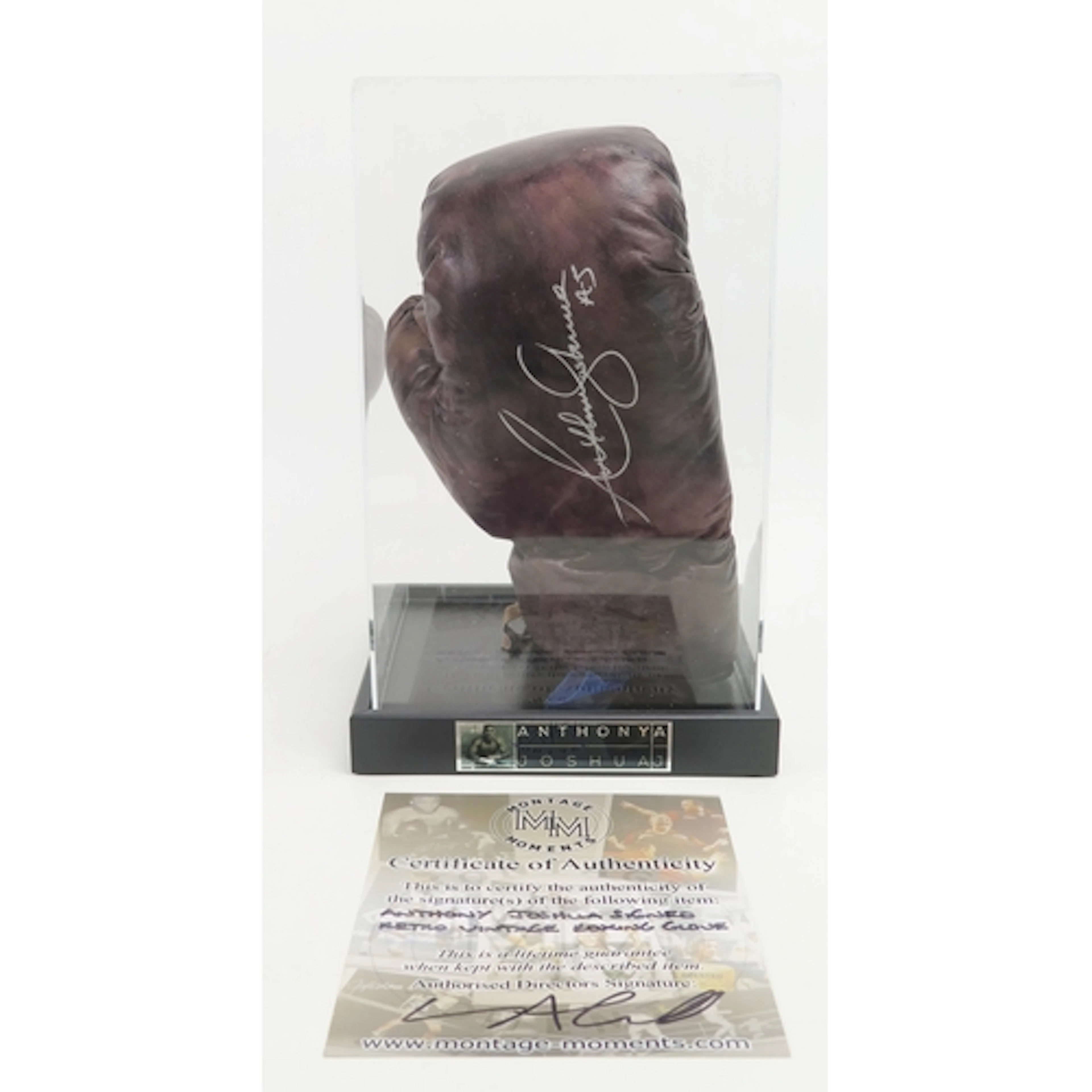 Anthony Joshua (A J) British heavyweight boxer autographed r...