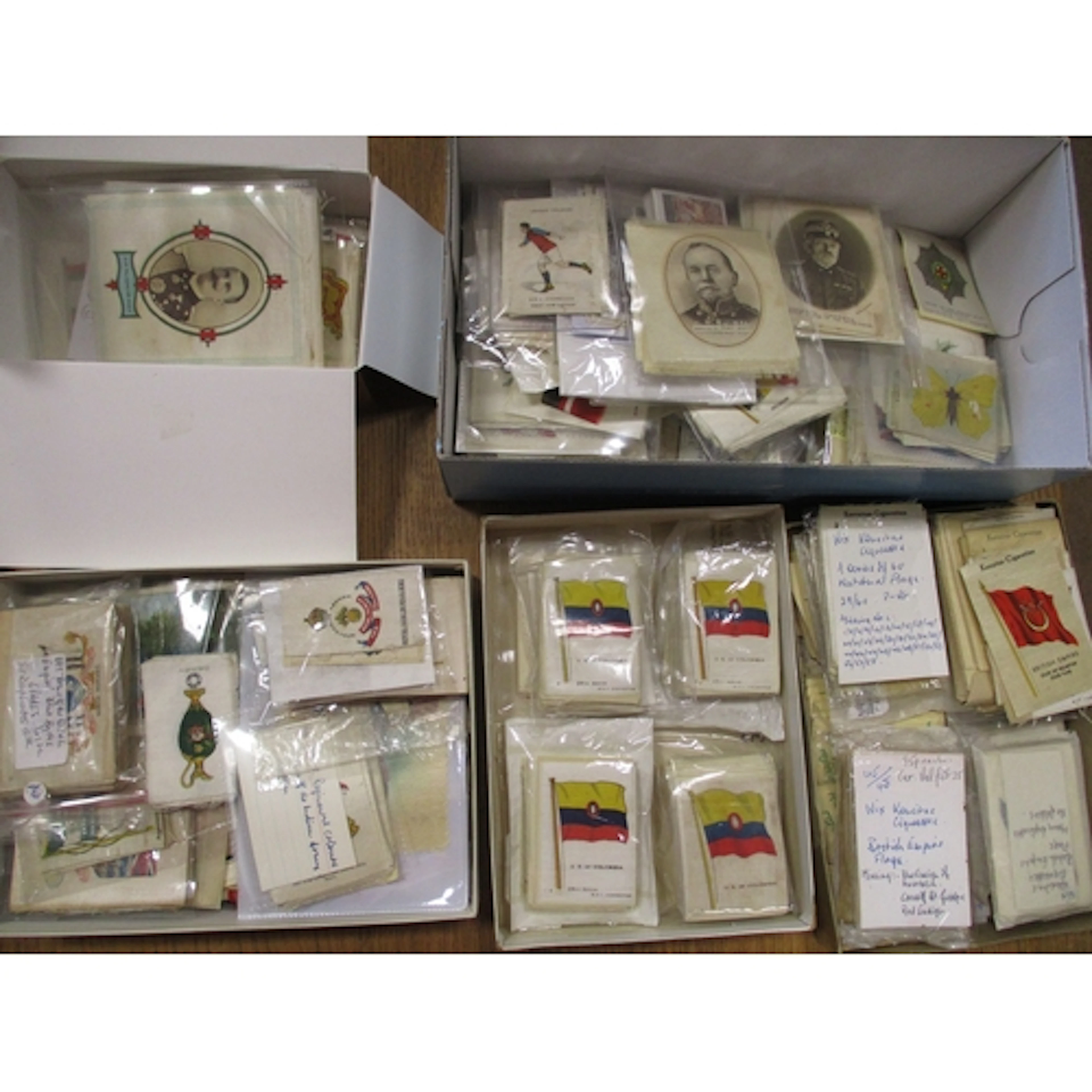 Collection of loose silk odds, including ranges from Muratti...
