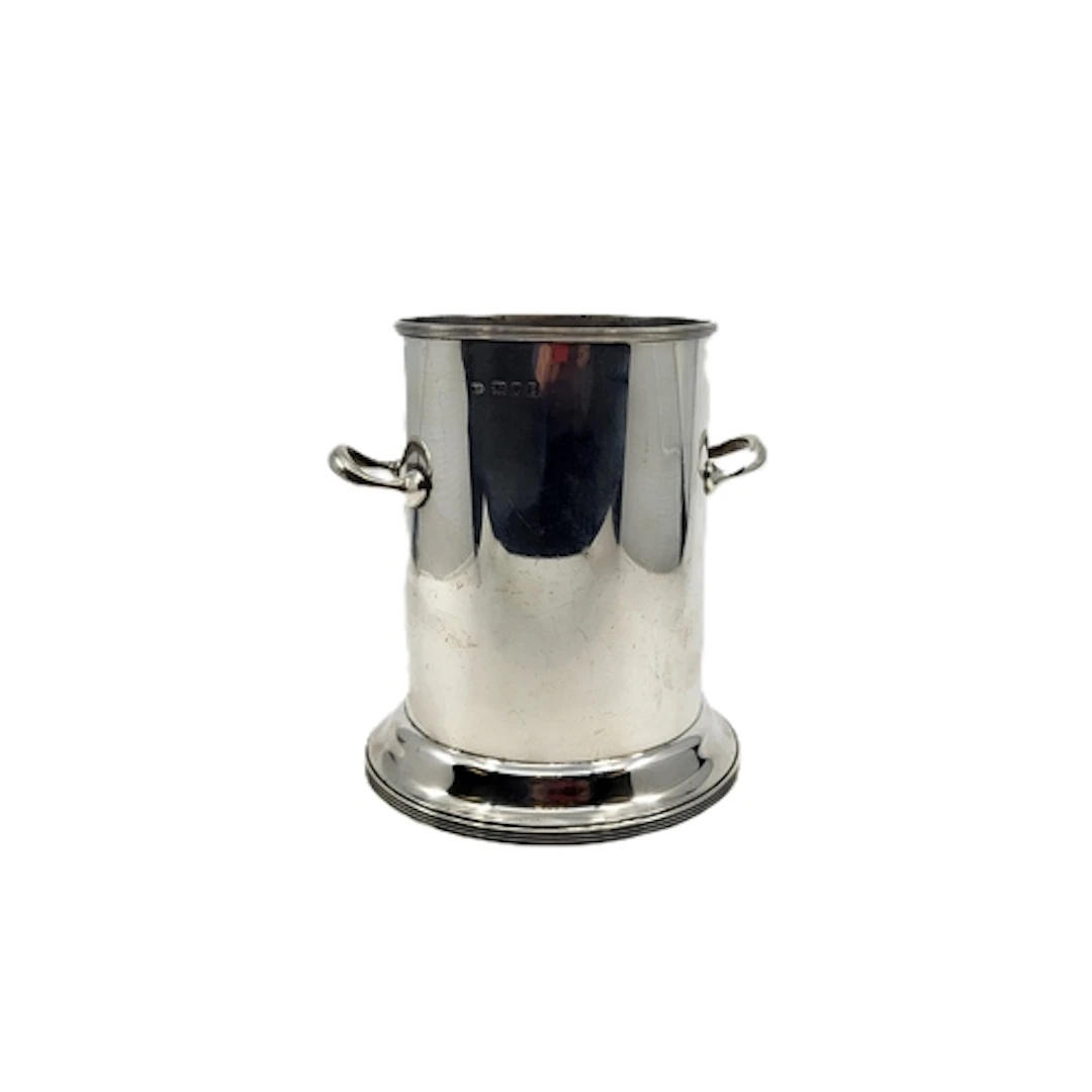 A GEORGE V STERLING SILVER (.925) TALL TWIN HANDLED WINE BOT...