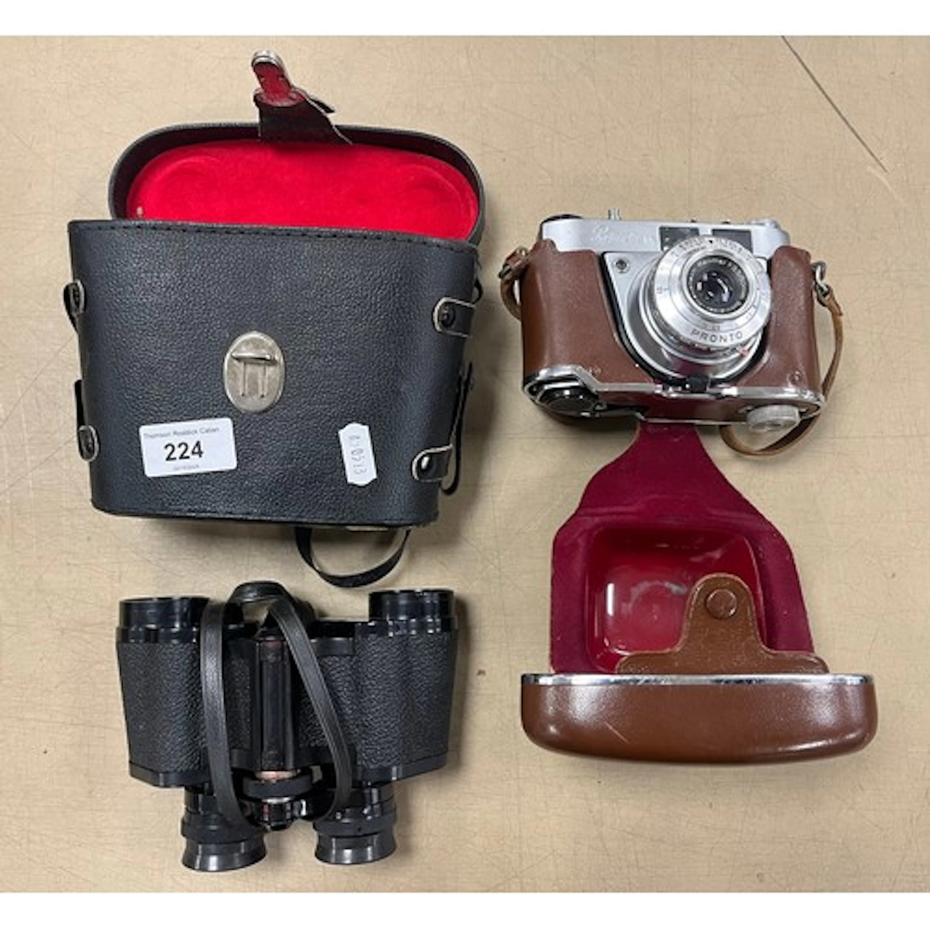 Retinette Kodak camera and a pair of Ranger binoculars, both...