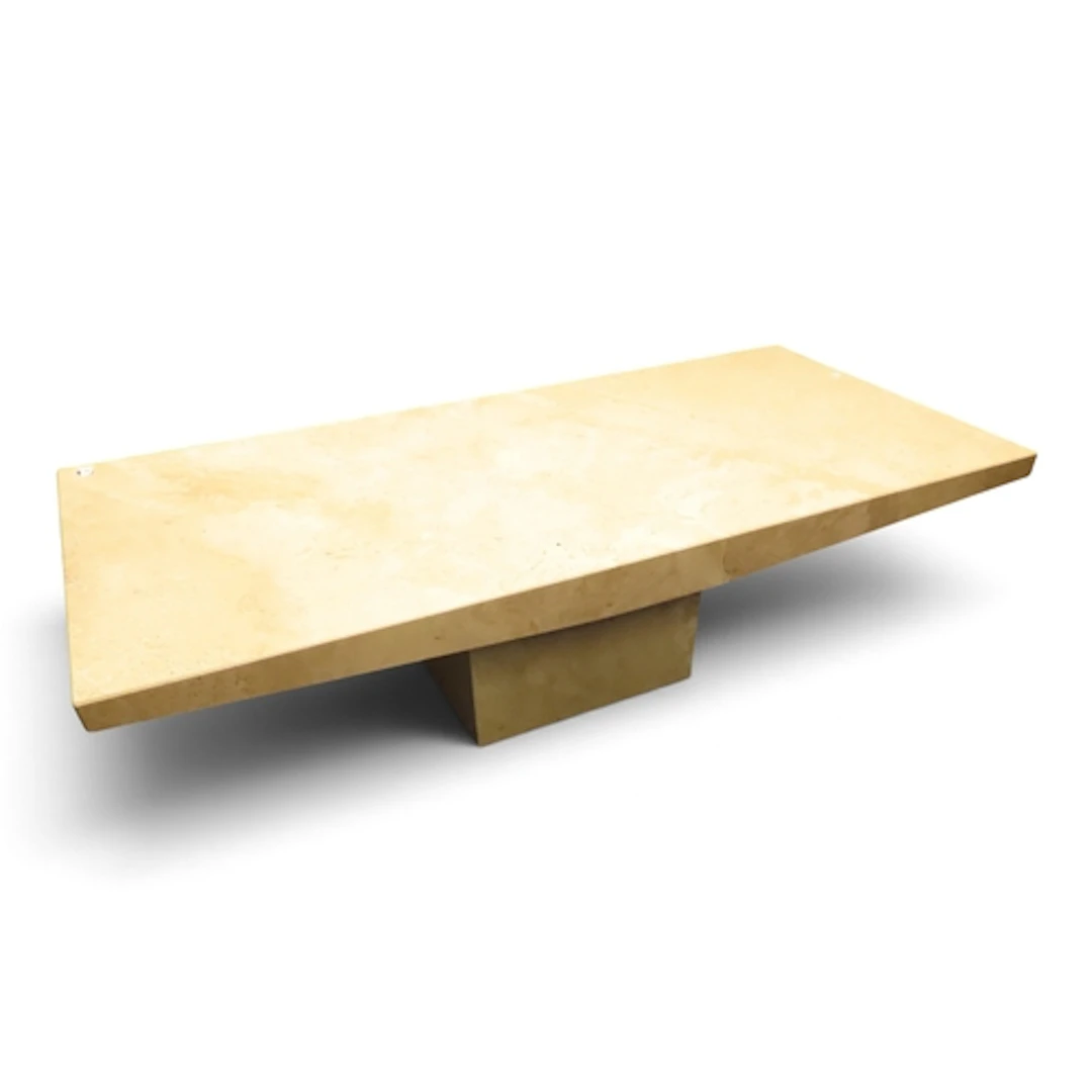 A 20th century modernist marble coffee table with rectangula...