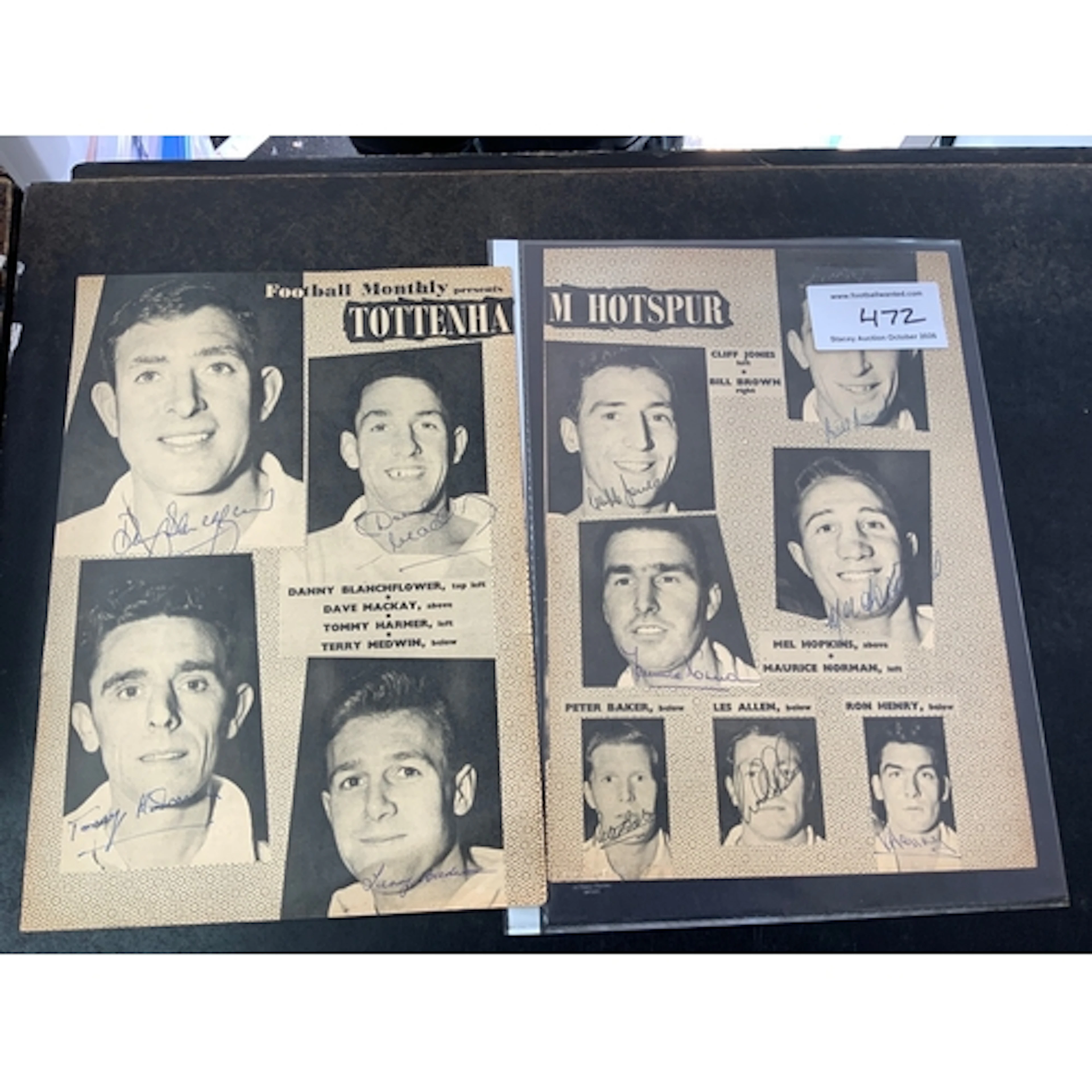 59/60 Tottenham Fully Signed Football Team: Double page maga...