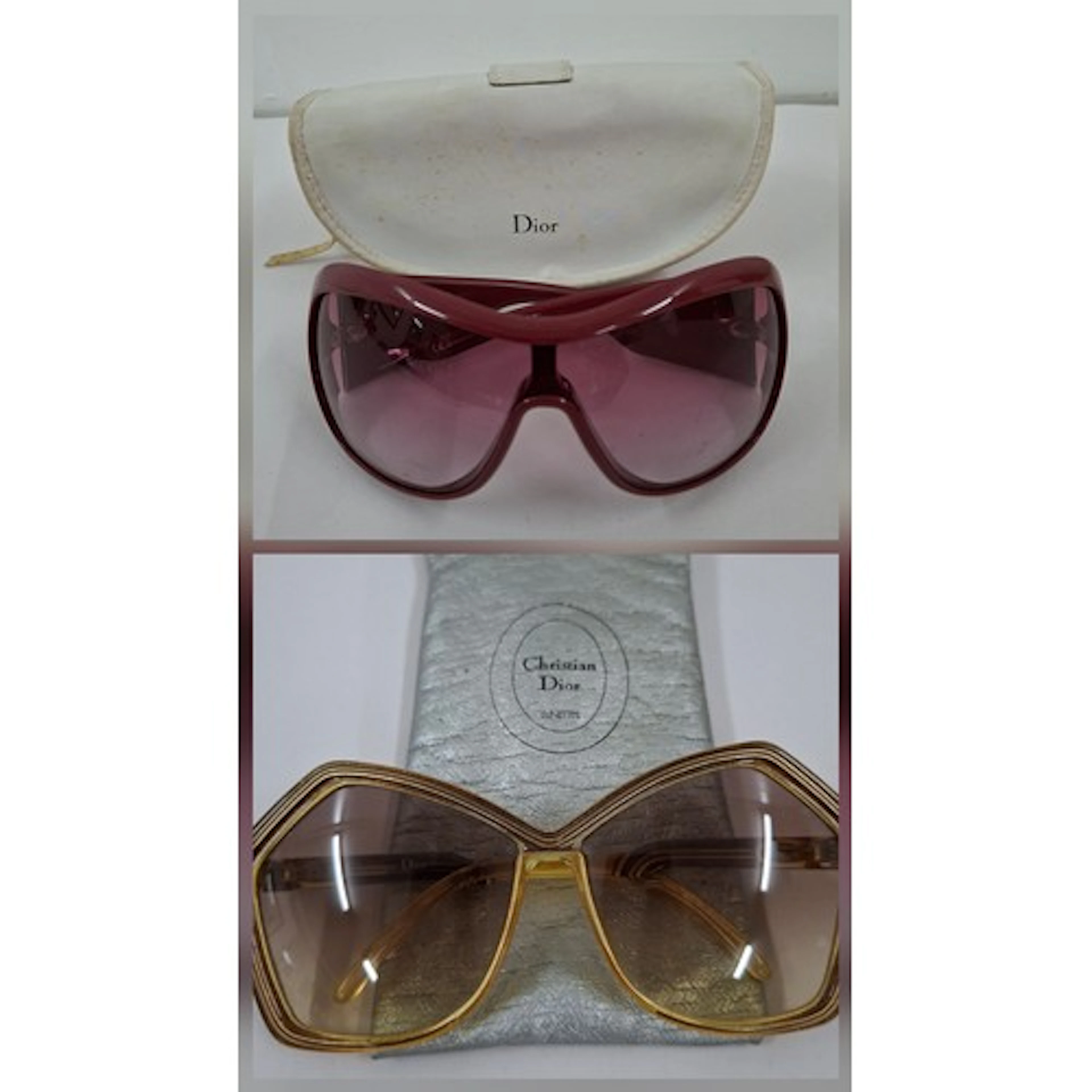 Christian Dior- Two pairs of 1970's/80's ladies sunglasses w...