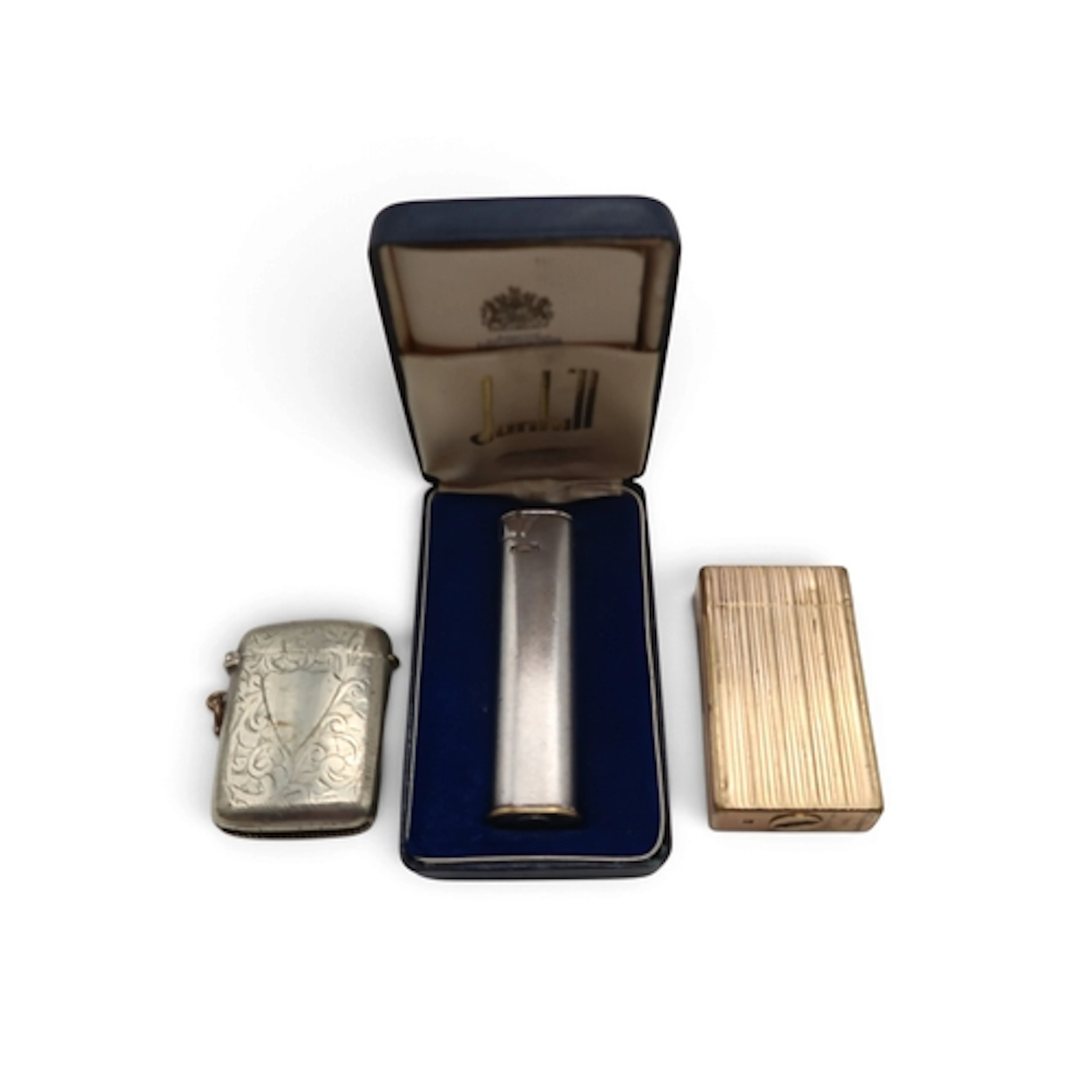 Vintage Dunhill and DuPont cigarette lighters, together with...