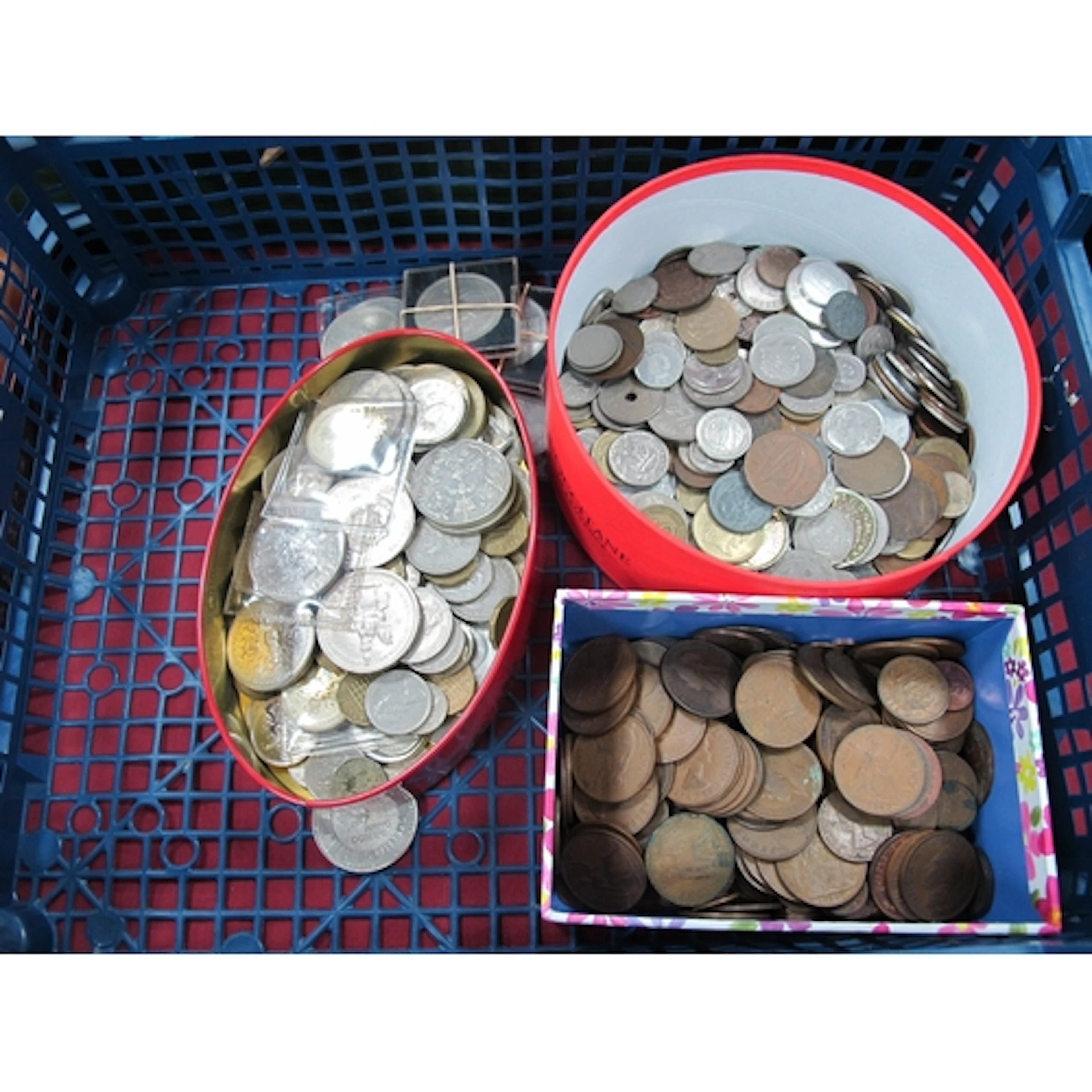 Large Collection Of GB And World Coinage, includes Victorian...