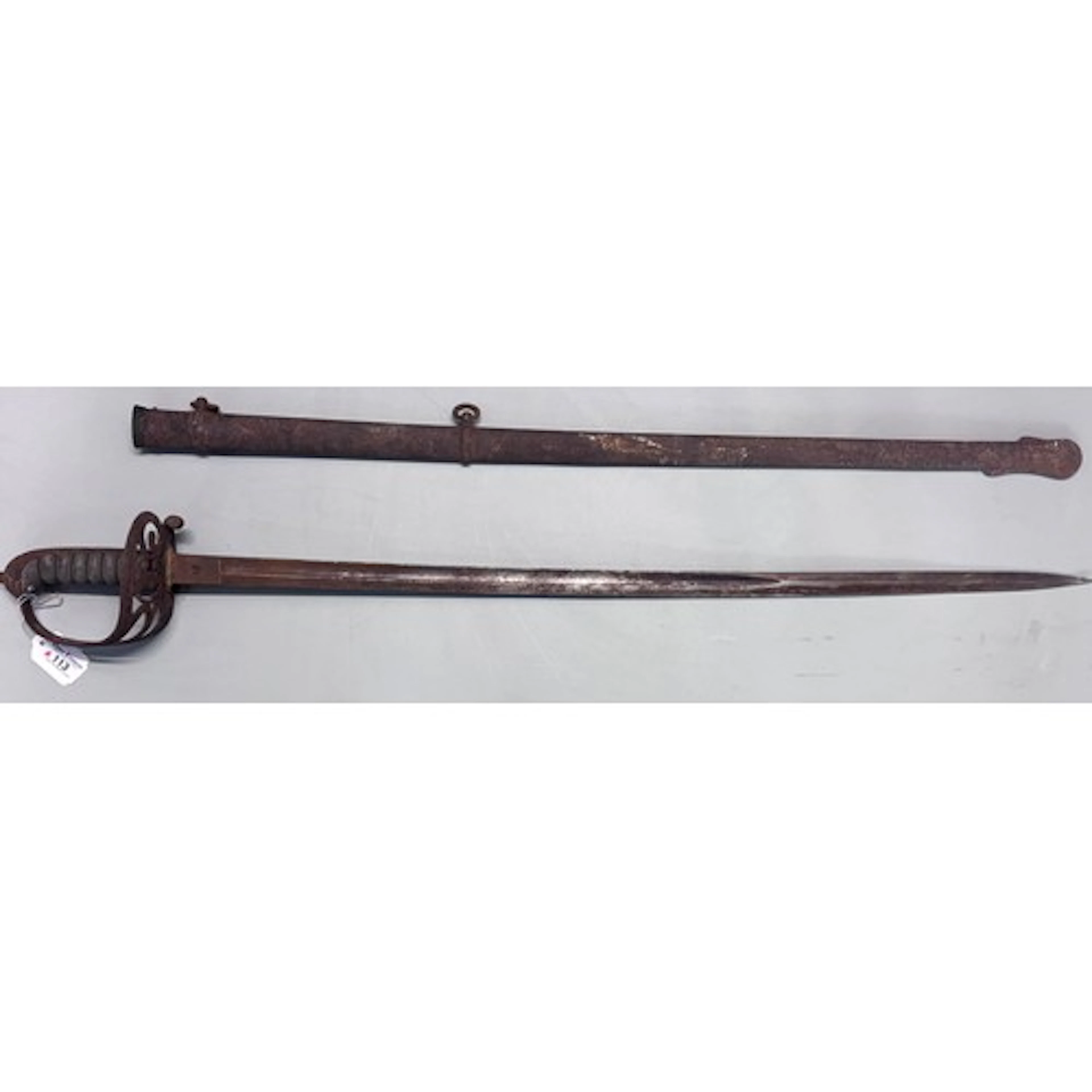 British 1827 Pattern Rifle officer’s sword, with crowned str...