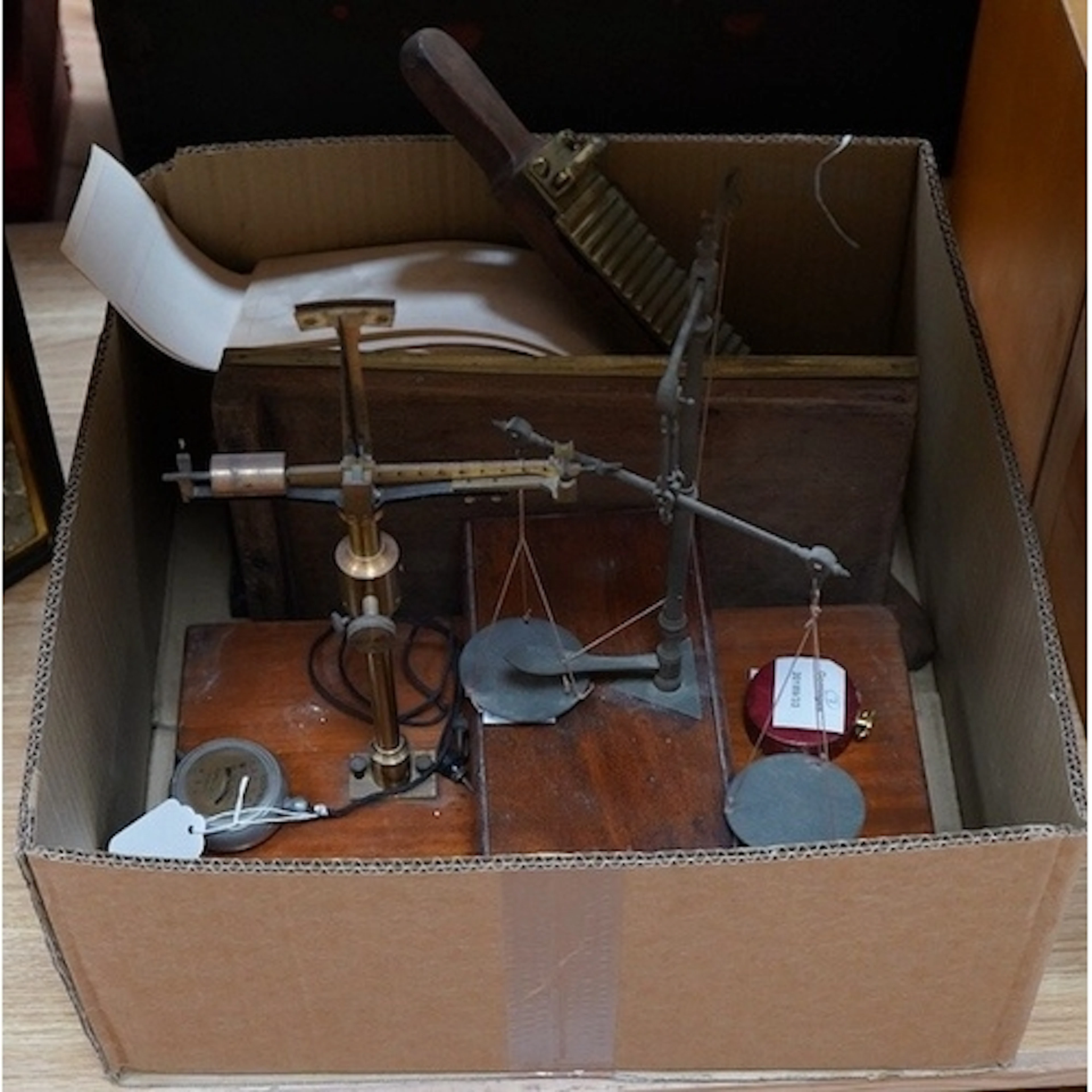 Seven scientific instruments, comprising; a Bimetallic Therm...