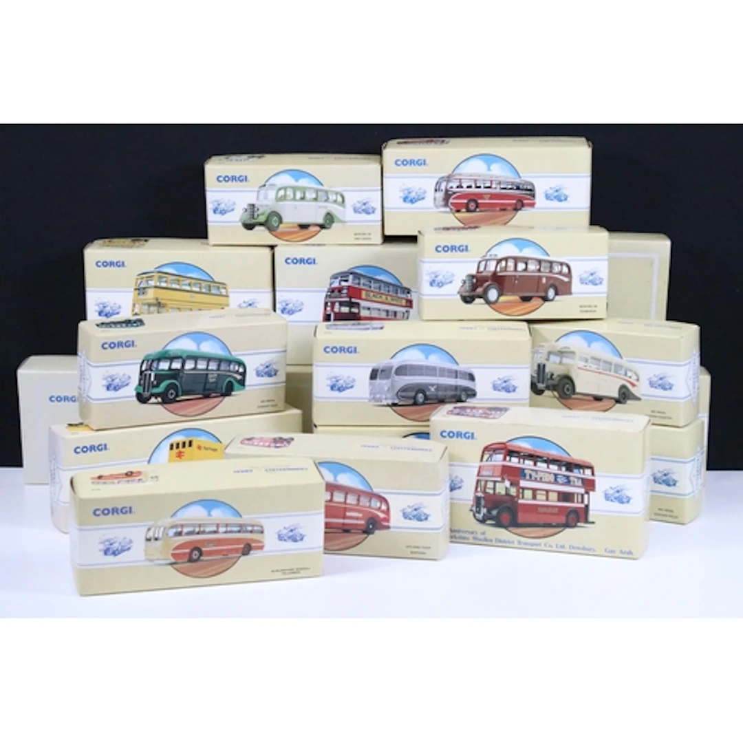 18 Boxed Corgi Classic Commercials diecast models to include...