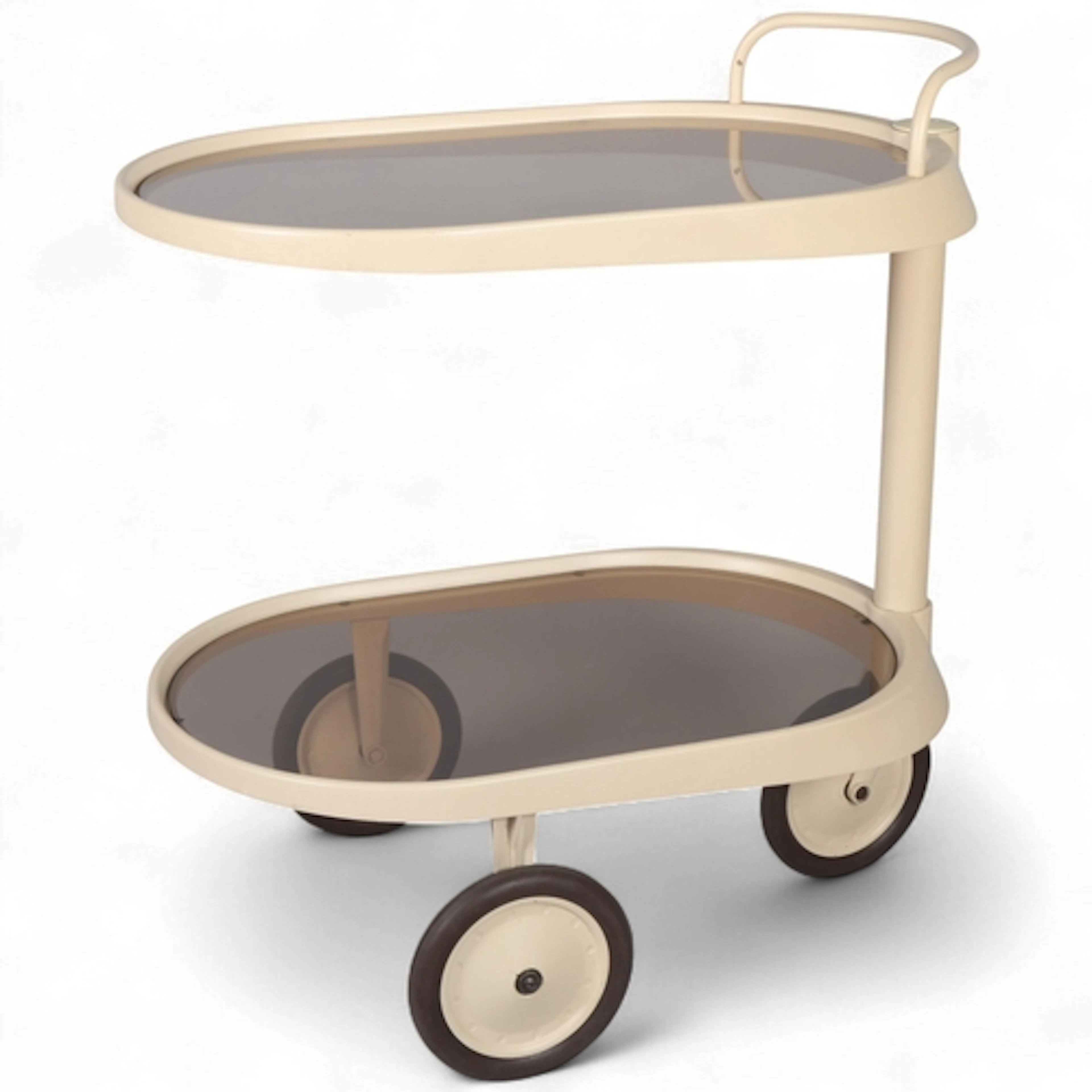 Enzo Mari for Alessi, a post modern Emsta serving bar cart t...