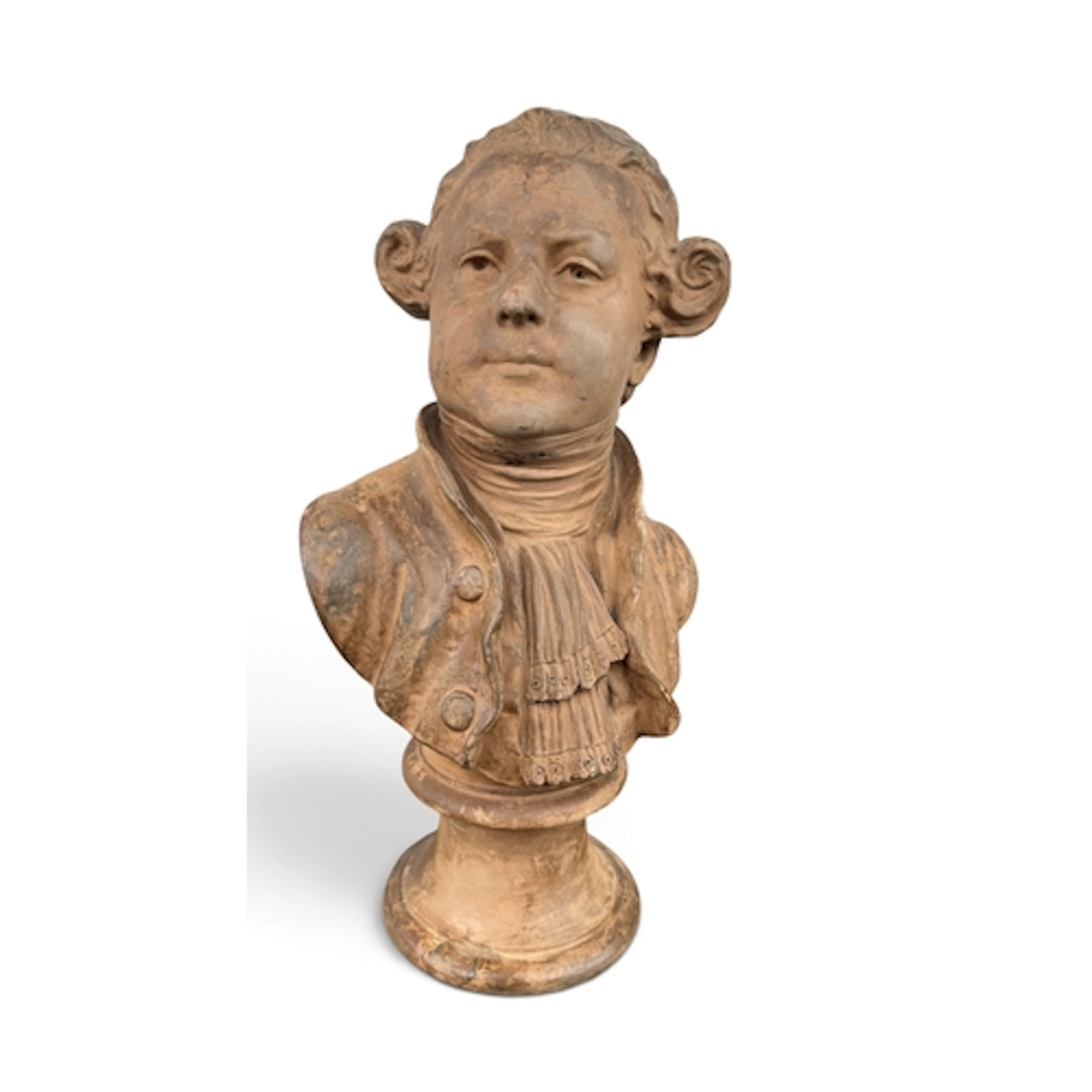 A 19TH CENTURY TERRACOTTA BUST OF BEETHOVEN 46cm H...