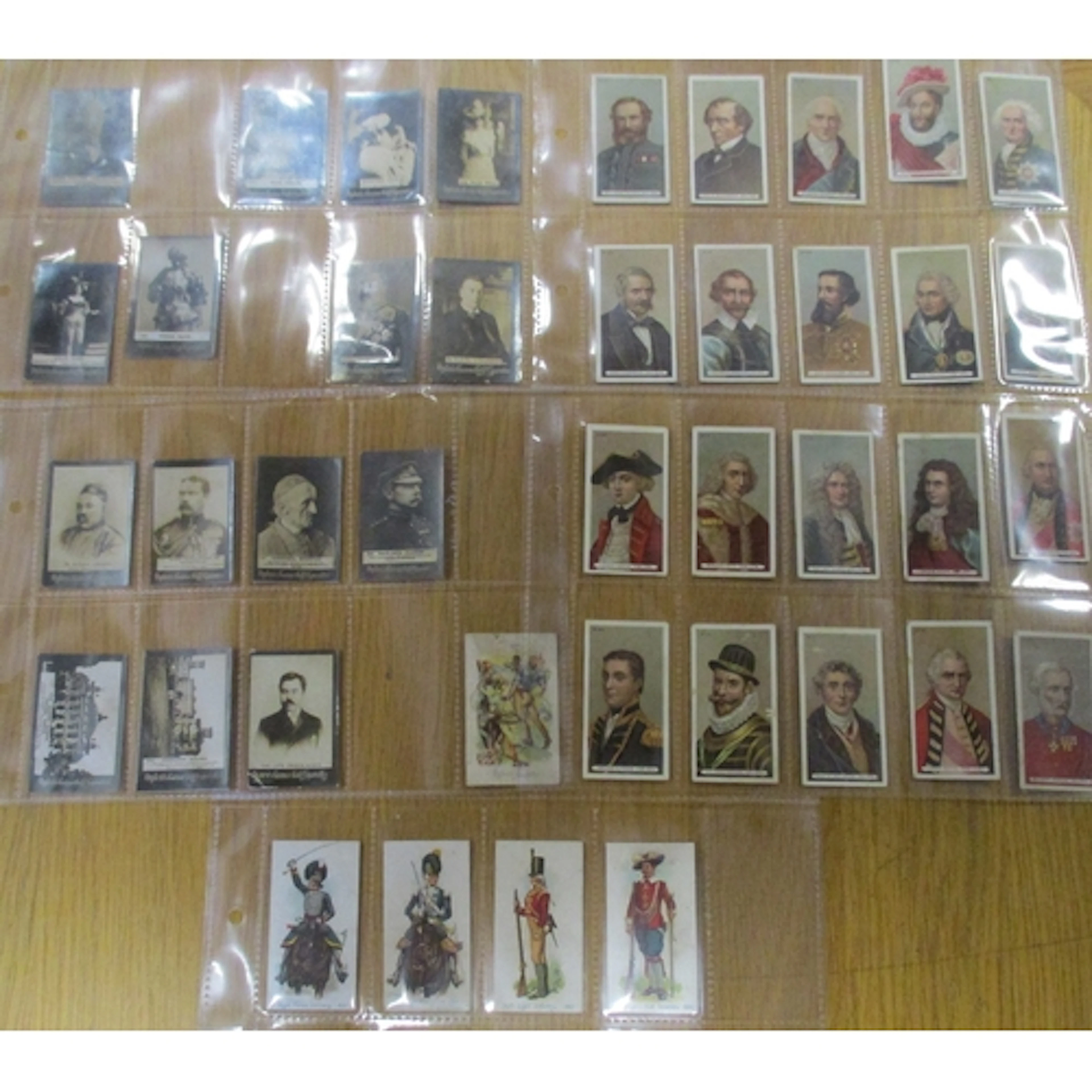 Collection in plastic sleeves with part sets including Murat...