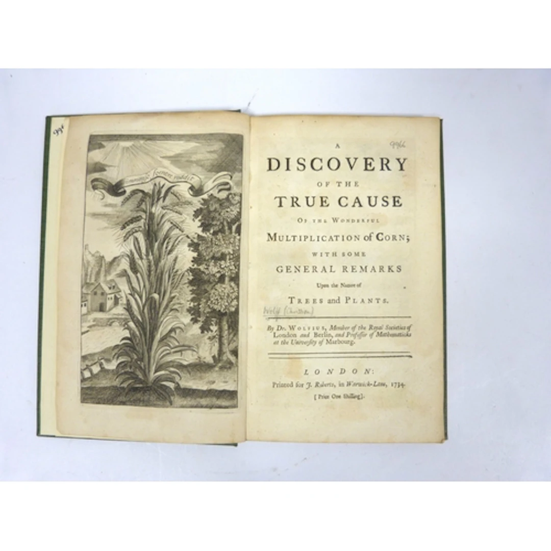 VON WOLFF CHRISTIAN FREYHERRN. A Discovery of the True Caus...