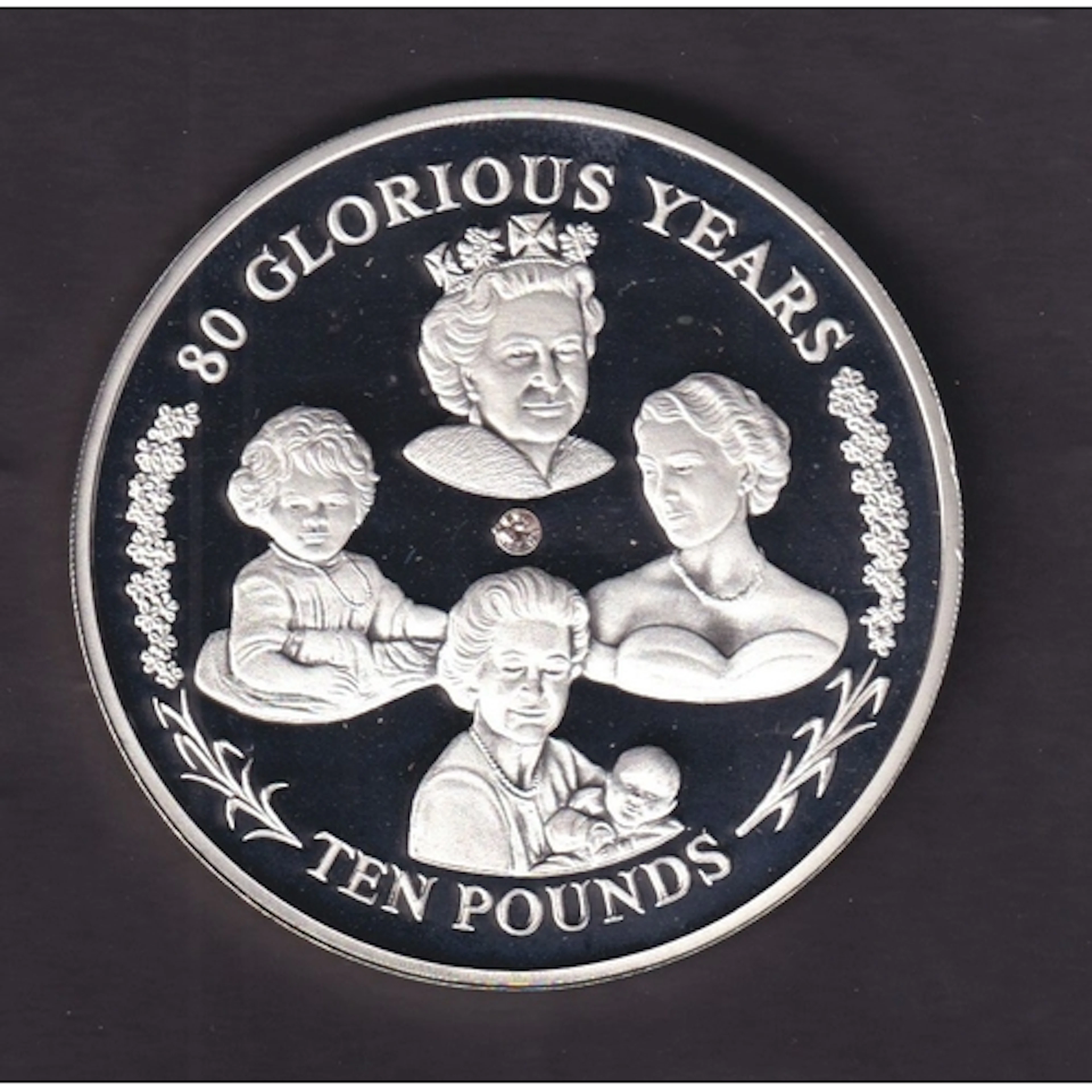 Gibraltar 2006 Queen Elizabeth II 80th Birthday £10 five-oun...