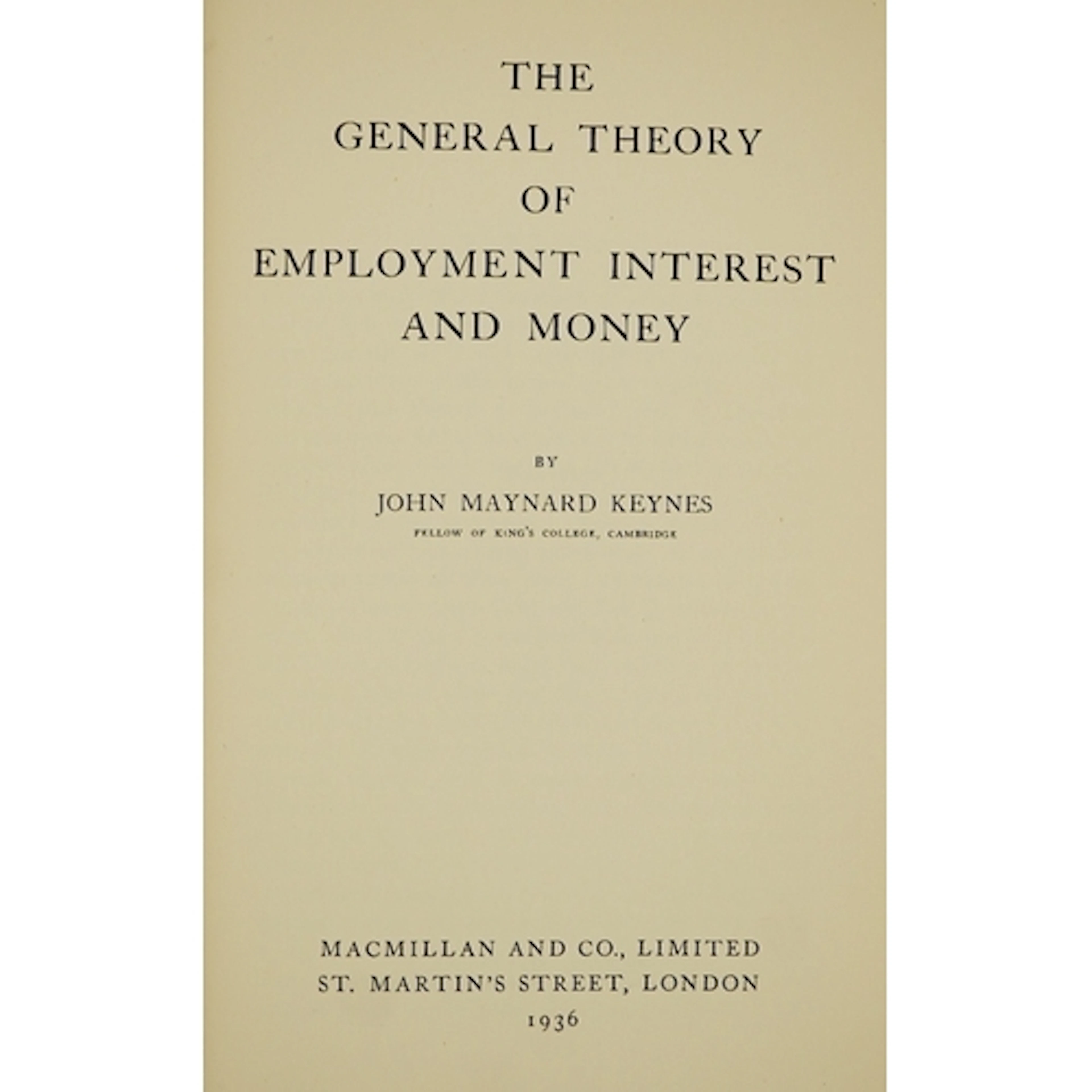 ° ° Keynes, John Maynard, C.B. (Fellow of Kings College, Cam...