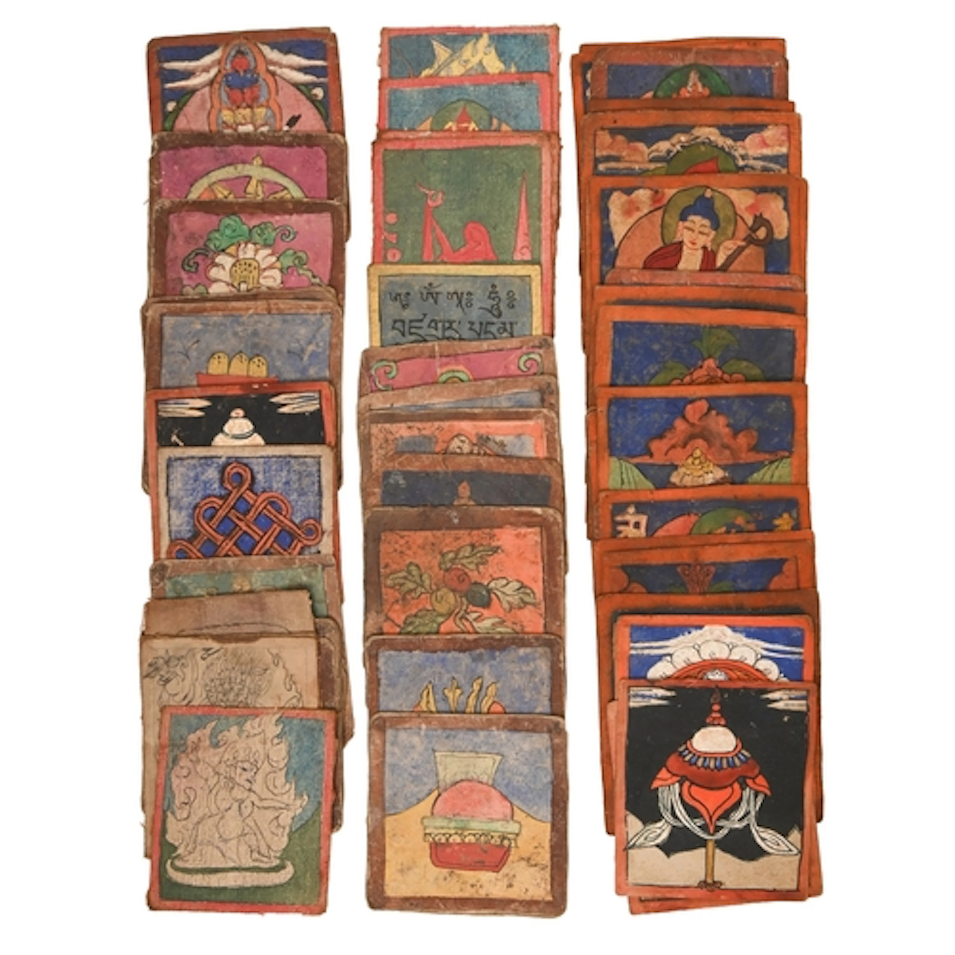 Buddhism. A collection of approx. 50 Tibetan Buddhist tsakal...
