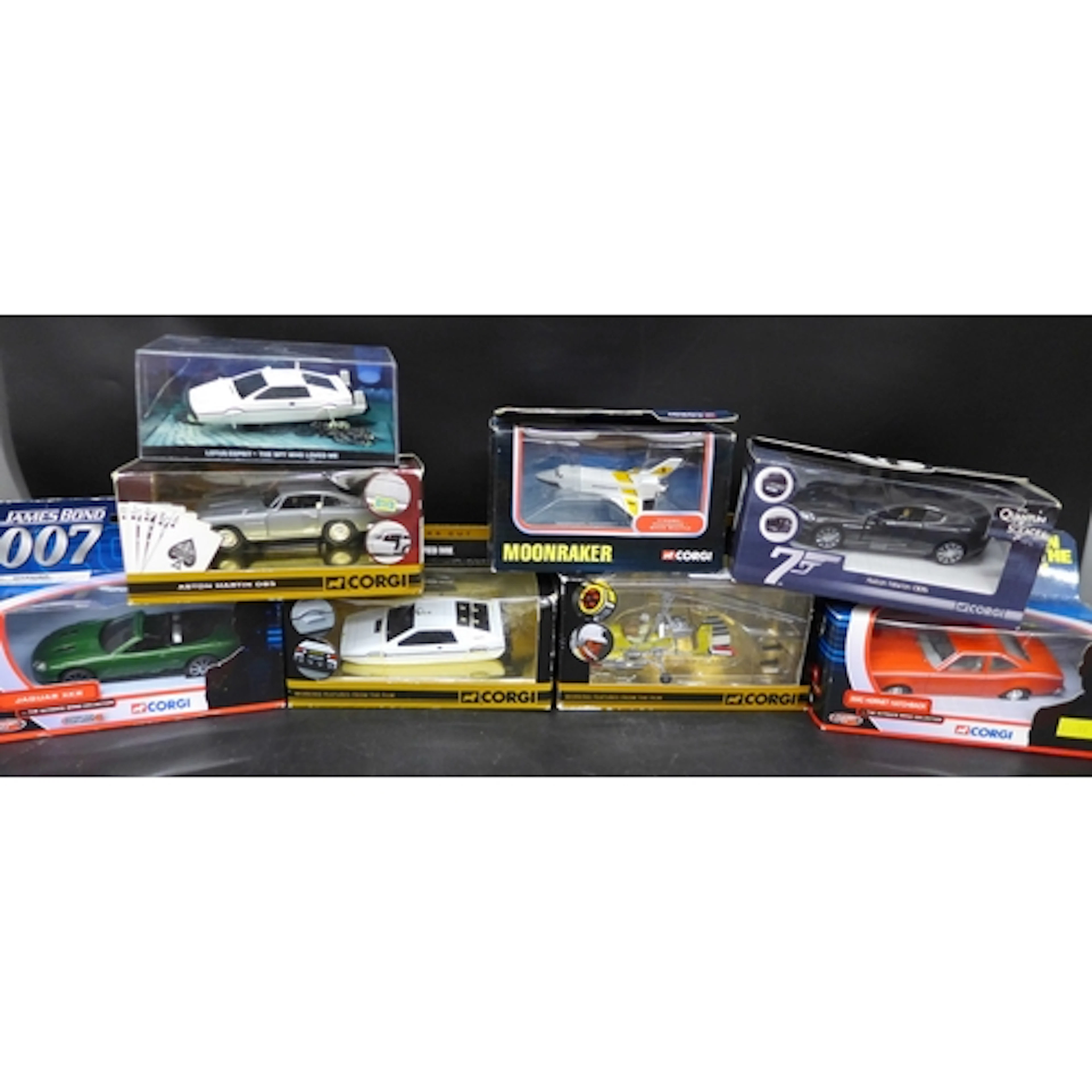 Eight James Bond 007 Corgi vehicles, boxed