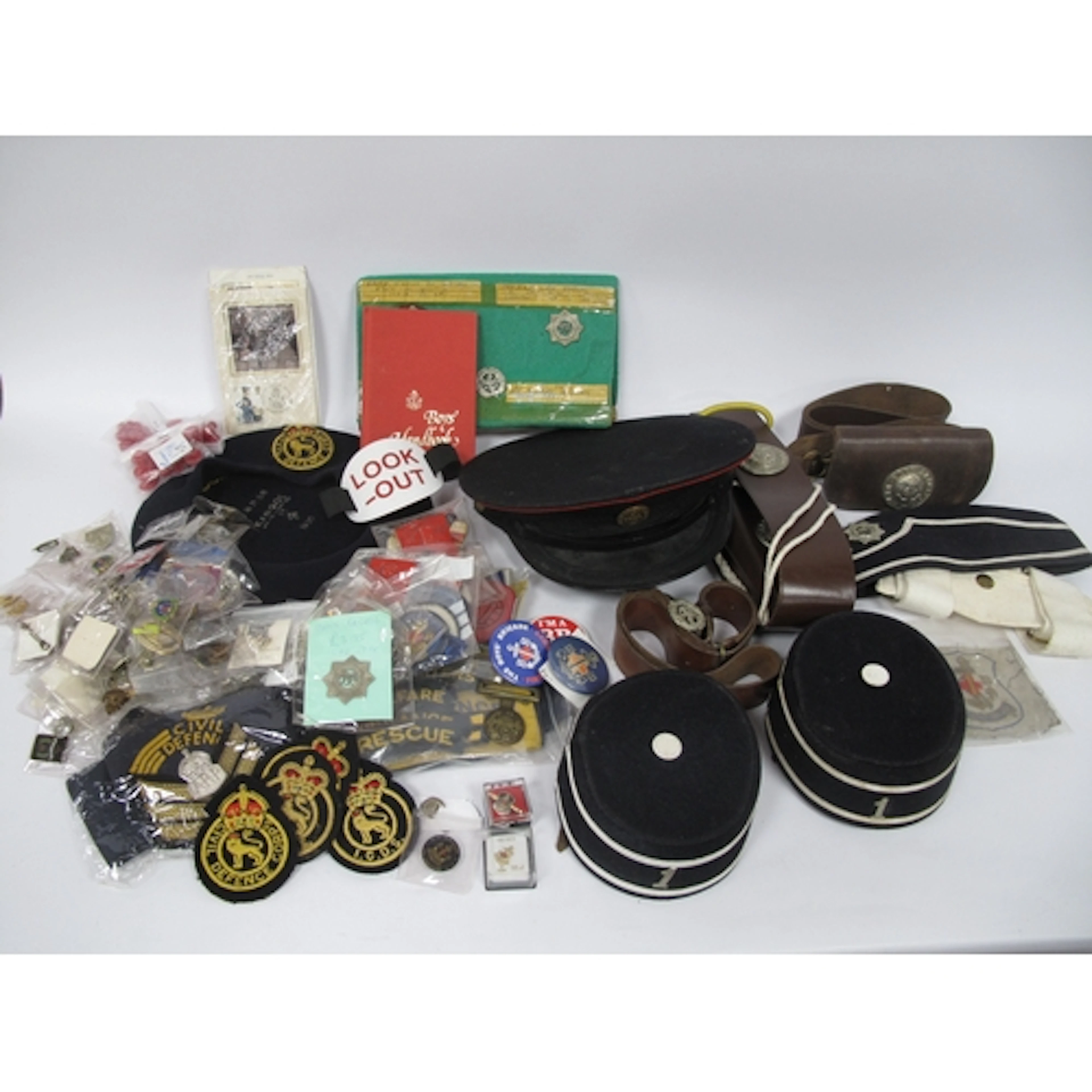 Boys Brigade Theme Items, including peaked cap, side cap, pi...