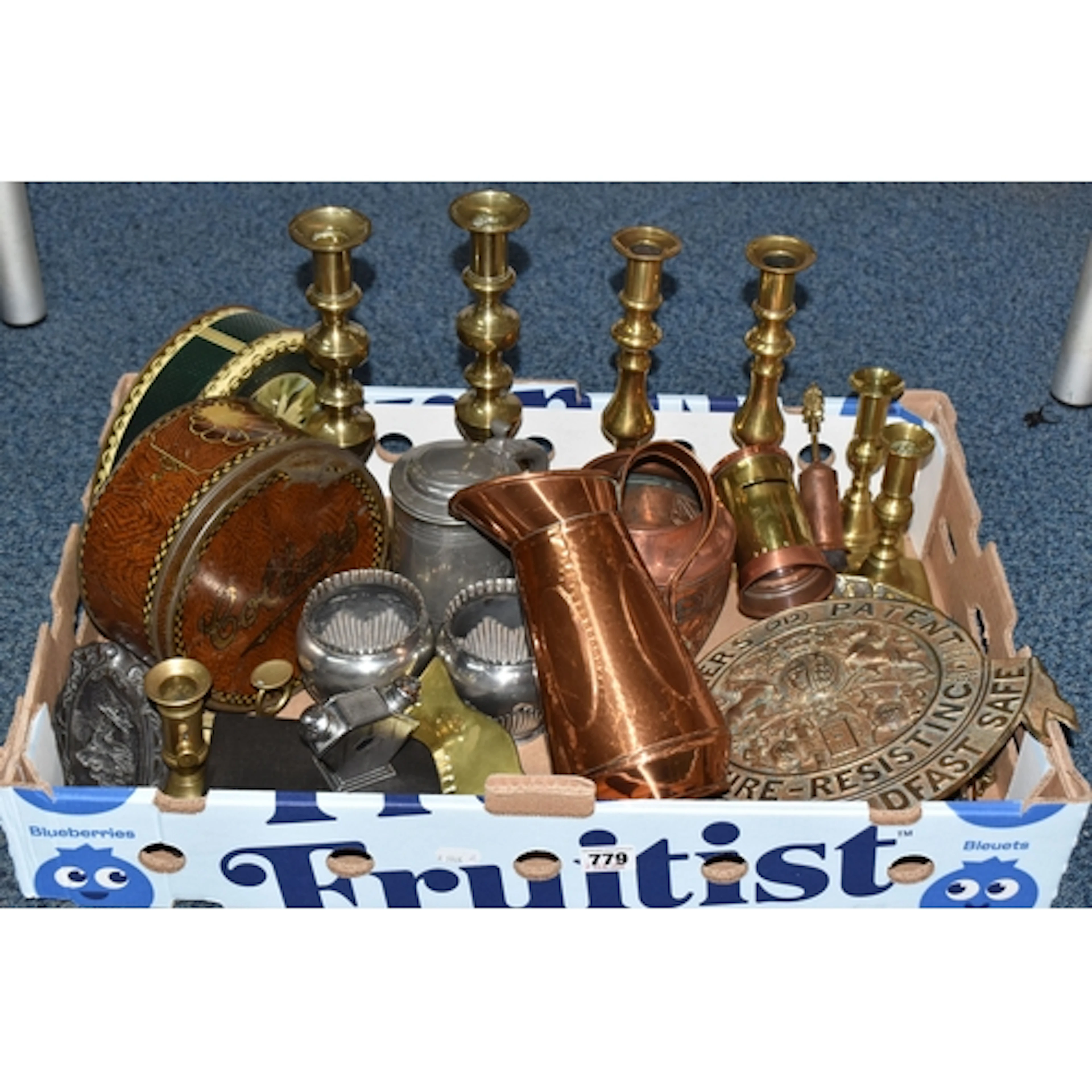 ONE BOX OF METALWARE, to include Compass Perfectionnes geome...