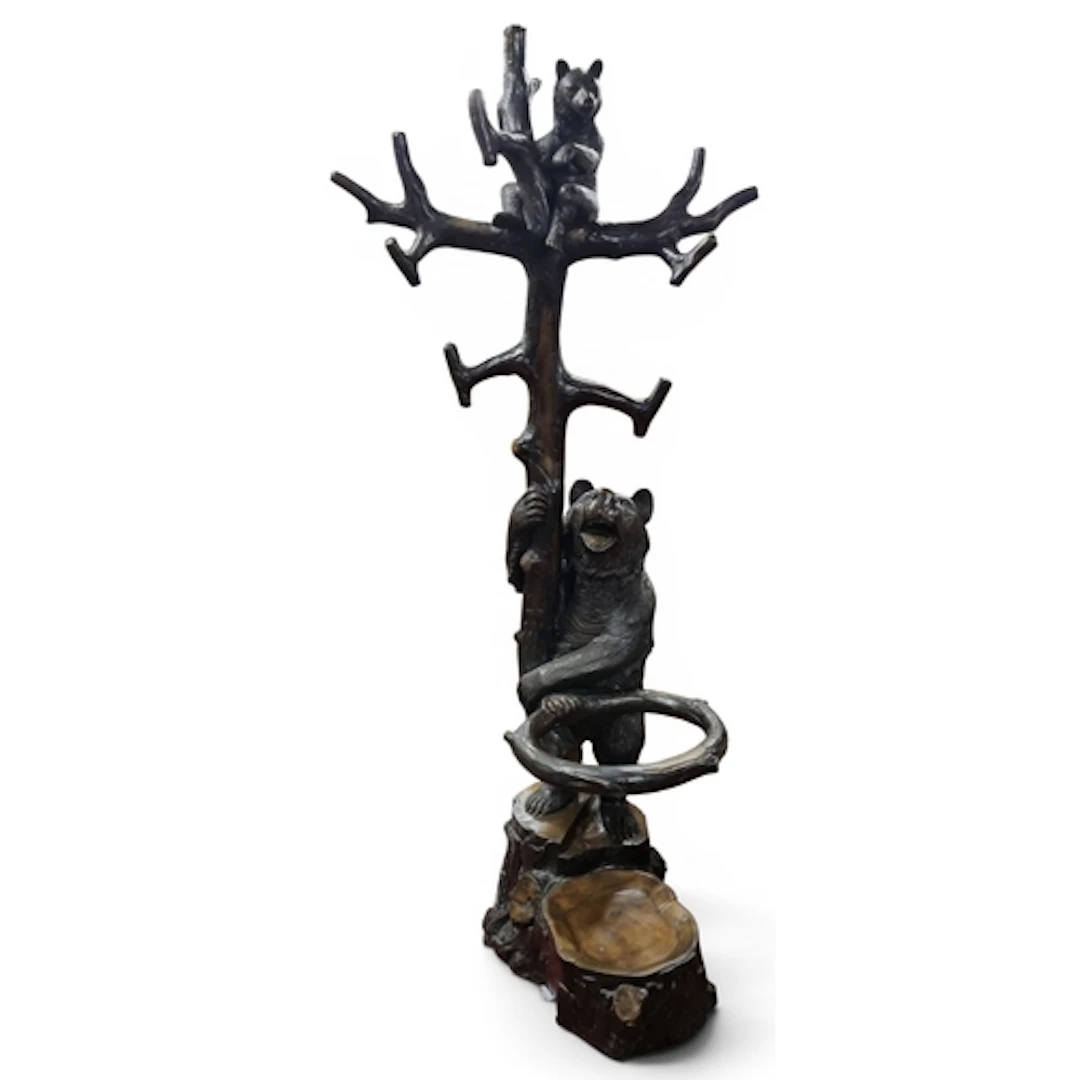 A rare and Fabulous Bronze Black Forest style Coat Stand dep...