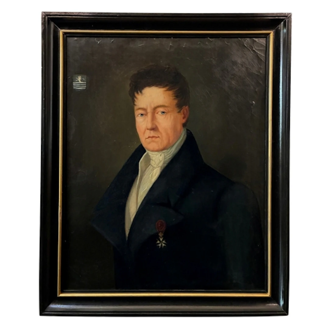 French School, 19th Century - Portrait of a military gentlem...