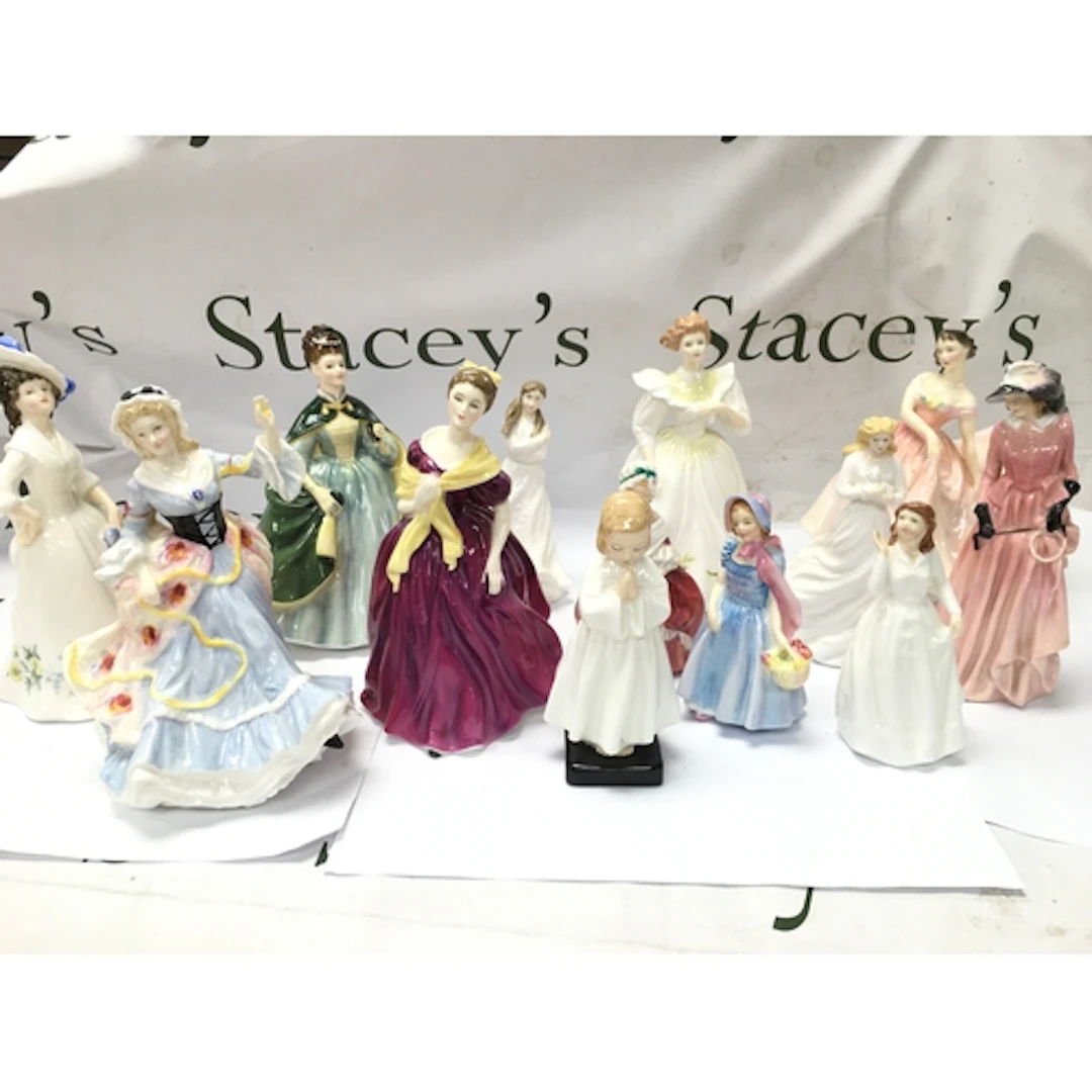 collection of vintage porcelain and bone china decorative fi...