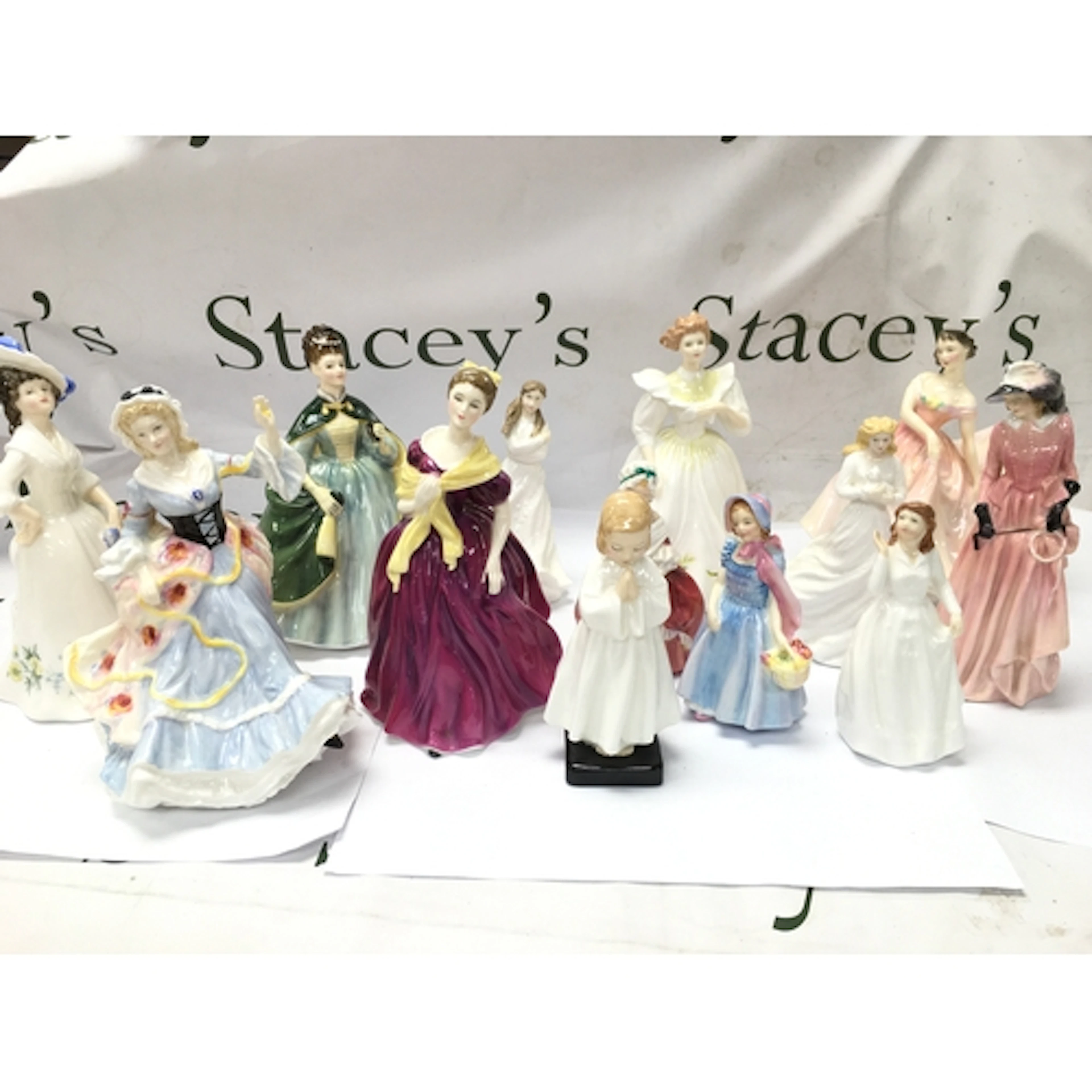 collection of vintage porcelain and bone china decorative fi...