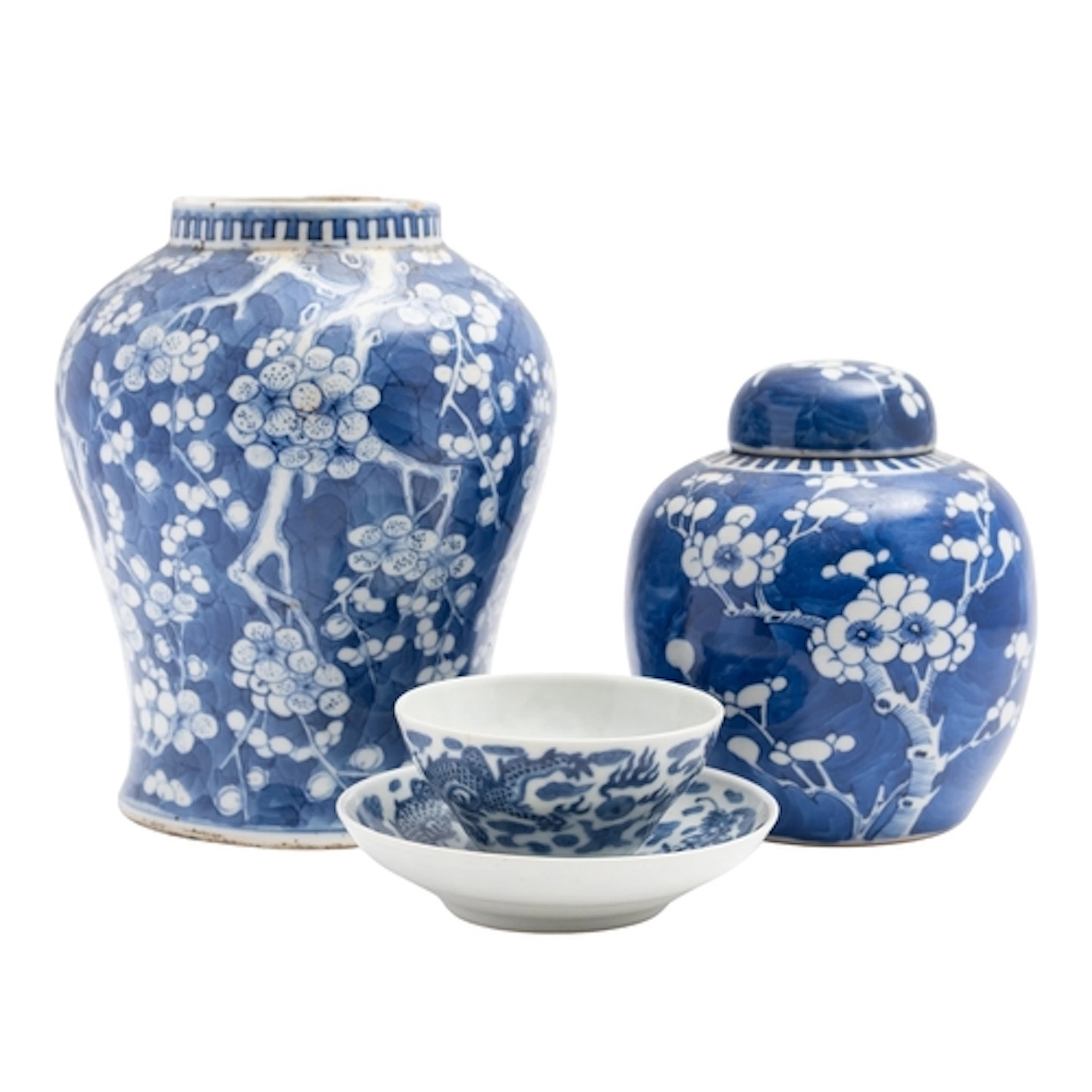 A mixed group of Chinese blue and white porcelain comprising...