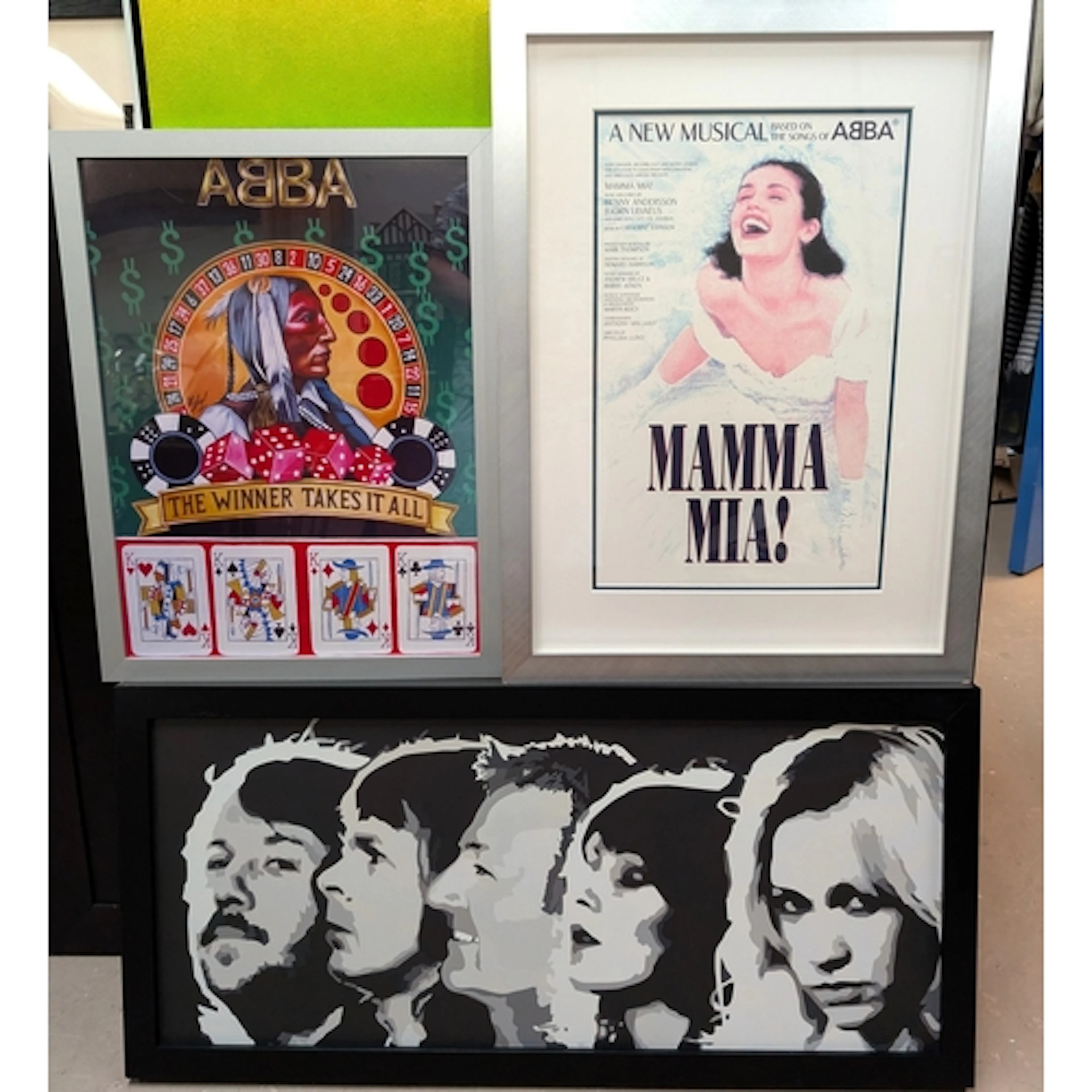 Abba, Mama Mia! Musical print framed, Winner Takes it all pr...