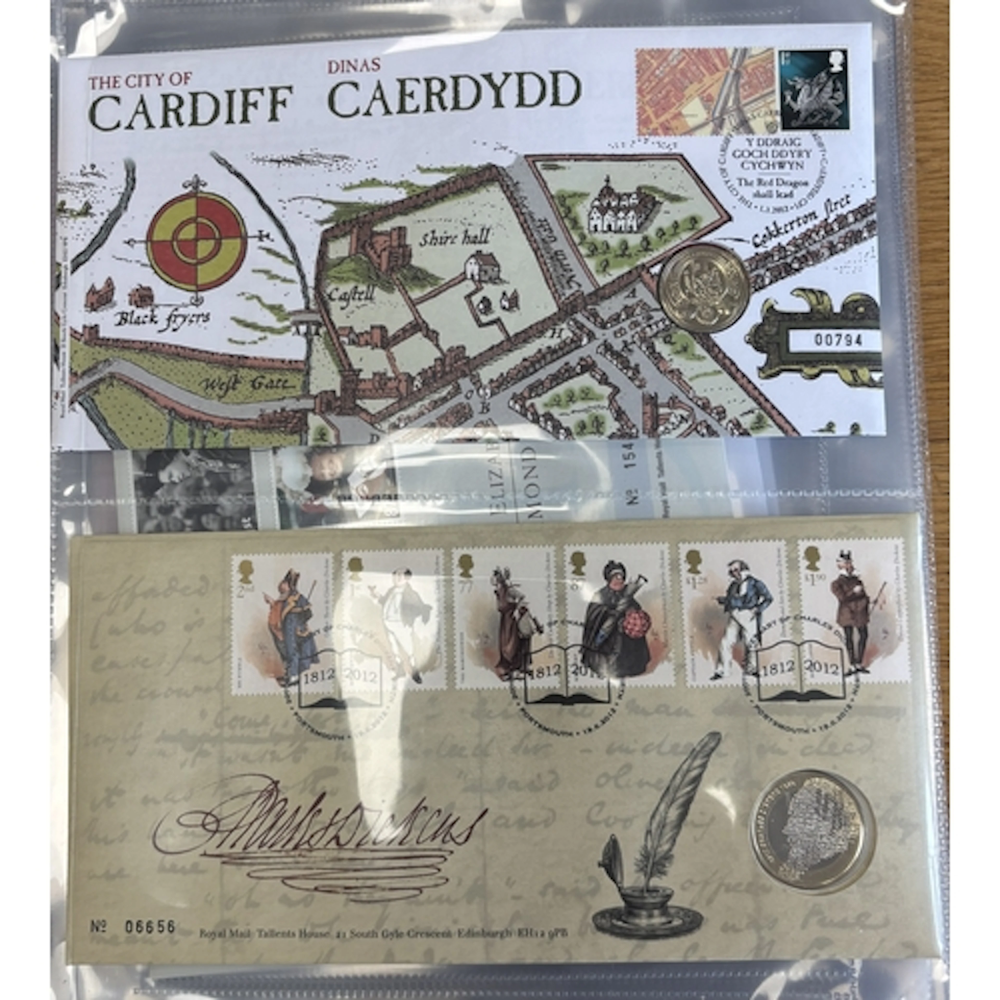 Collection of covers in 5 albums of mostly proof FDC and unc...