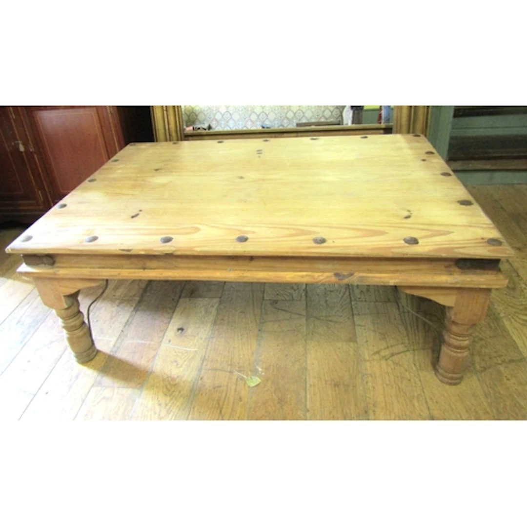 Solid Pine Coffee Table Rectangular Form Approximately 48 In...