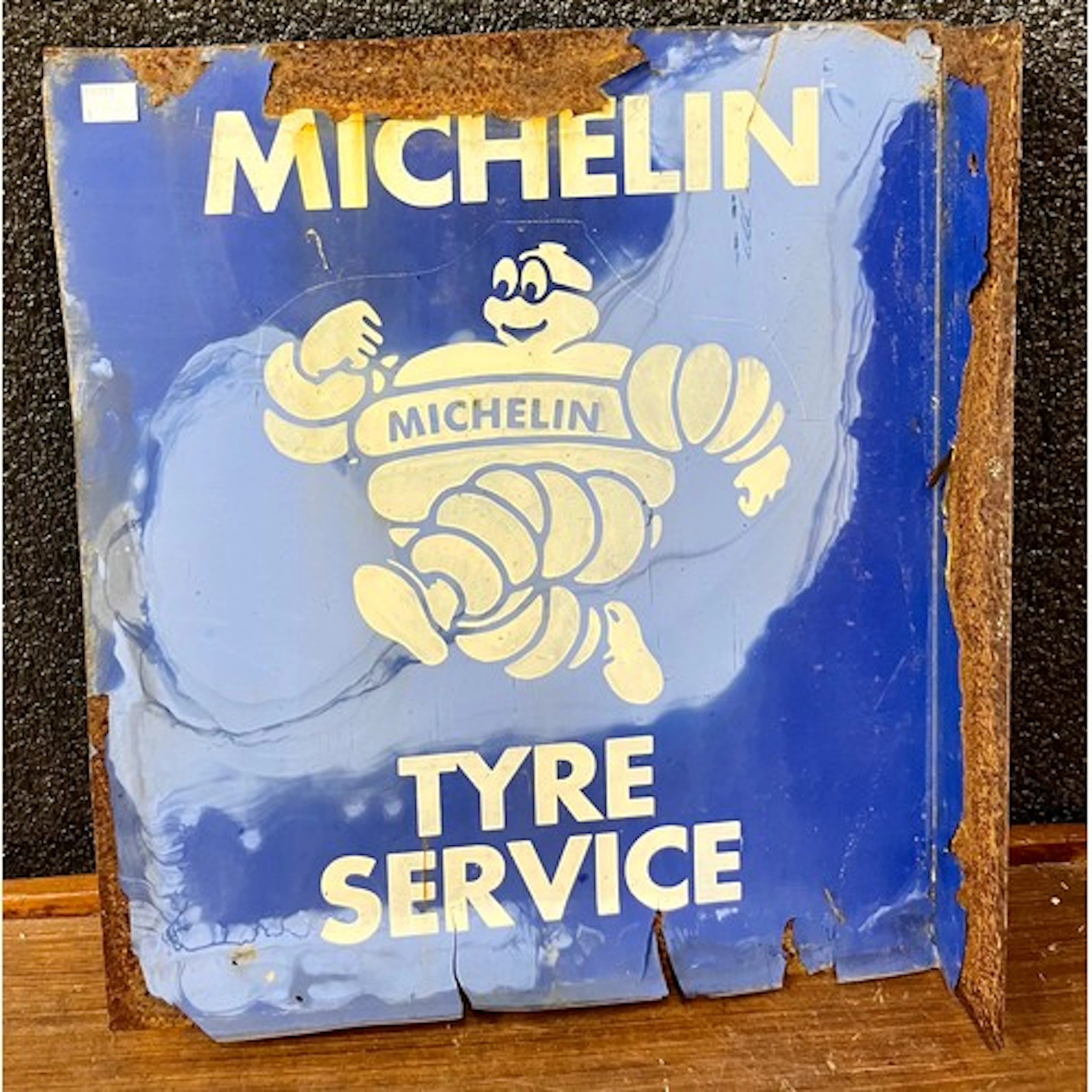 A vintage Michelin double sided advertising sign