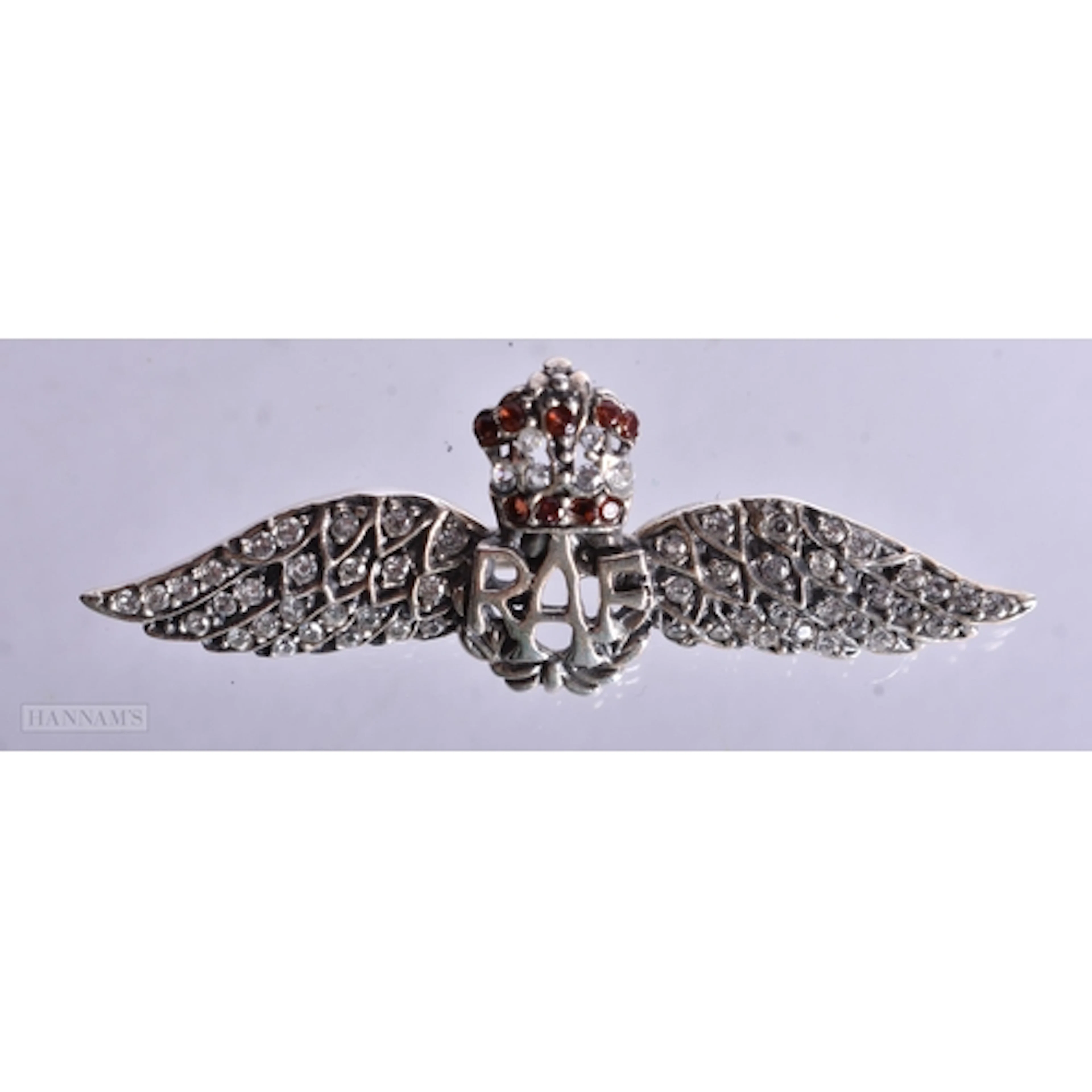 A Sterling Silver RAF Sweetheart Brooch. 5.4cm x 2cm, weigh...