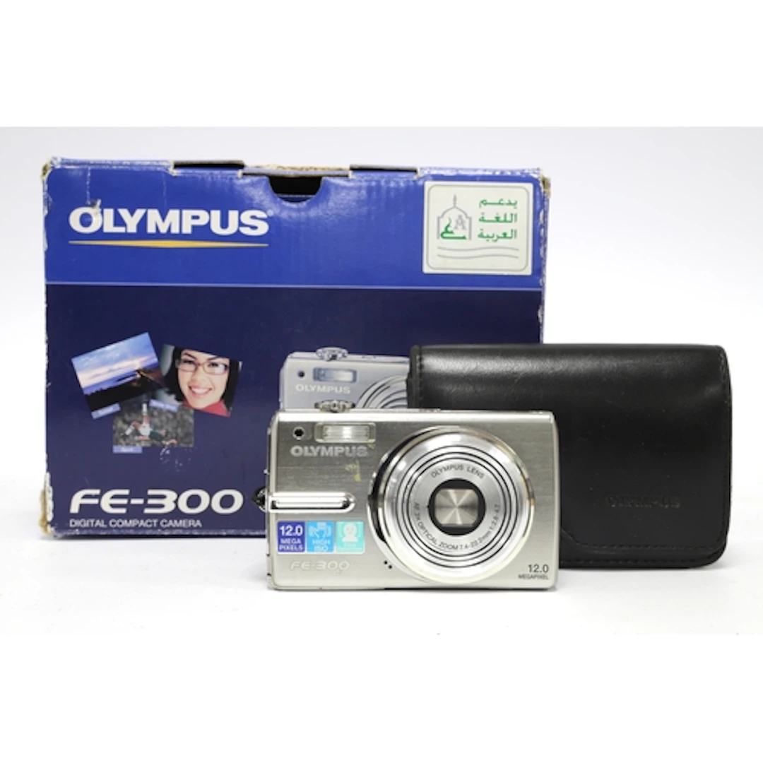 Olympus FE-300 Digital Compact Camera, silver, boxed, Untest...