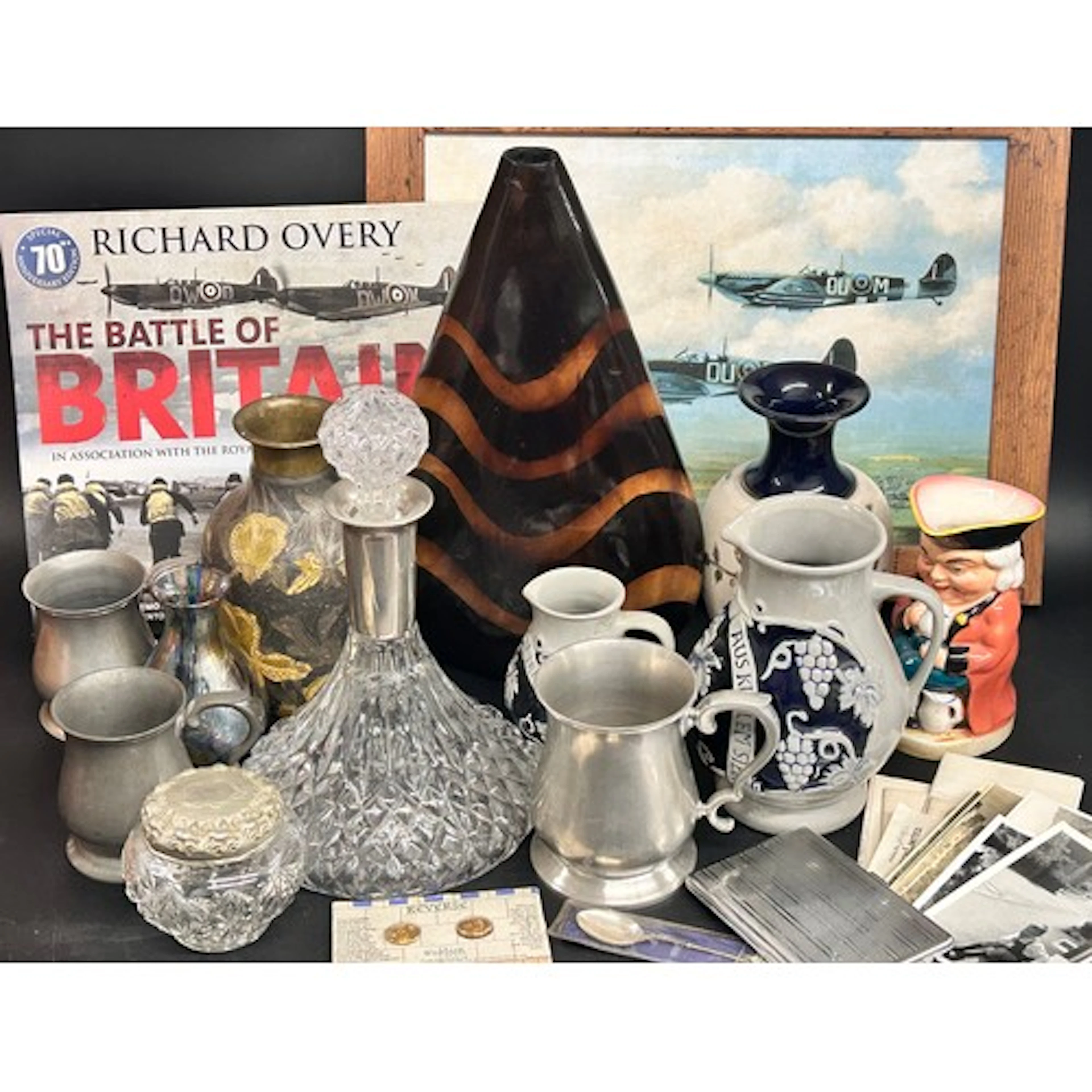 Assorted items including a Lovatt's vase, Burlington Toby ju...