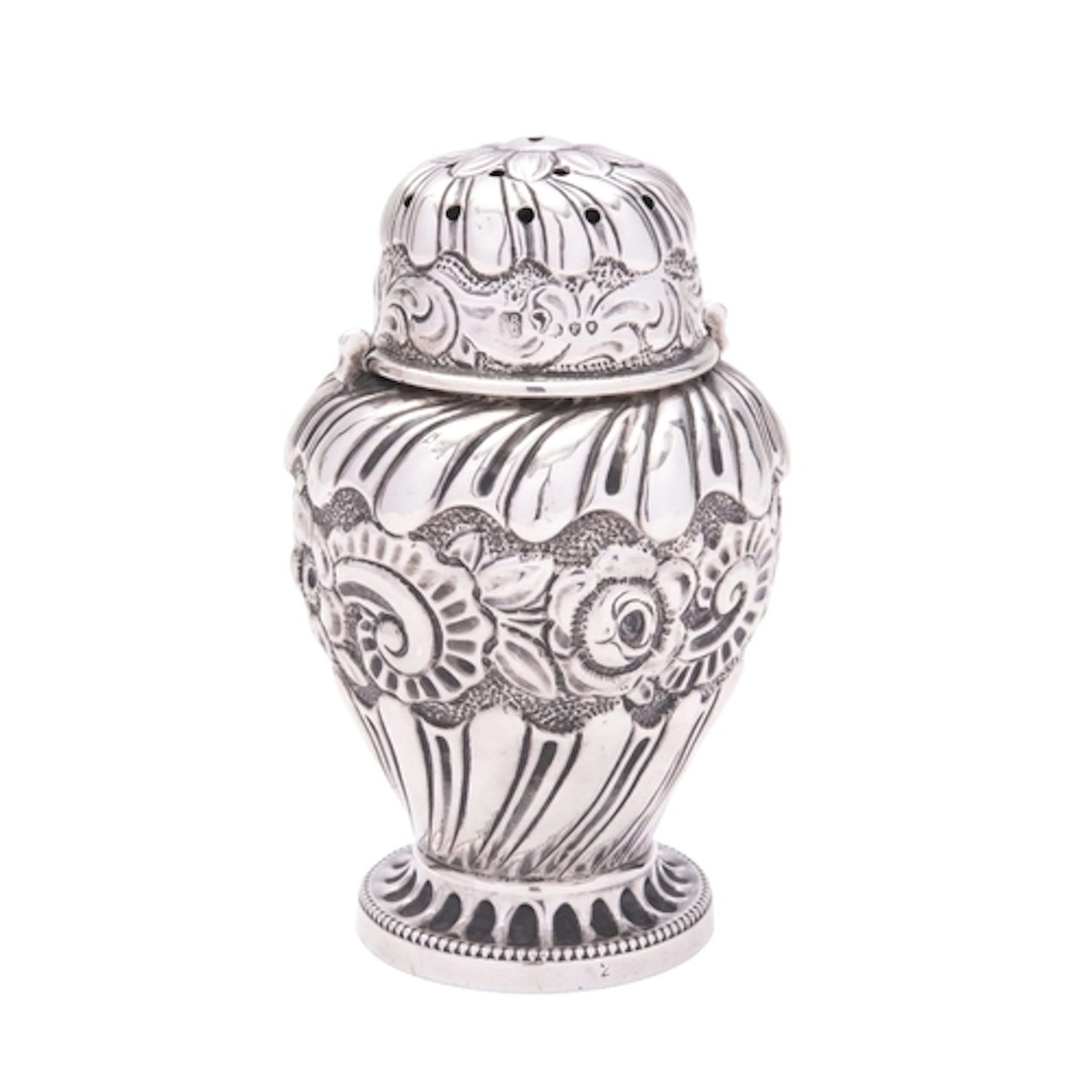 A Victorian silver sugar caster, of inverted baluster form, ...