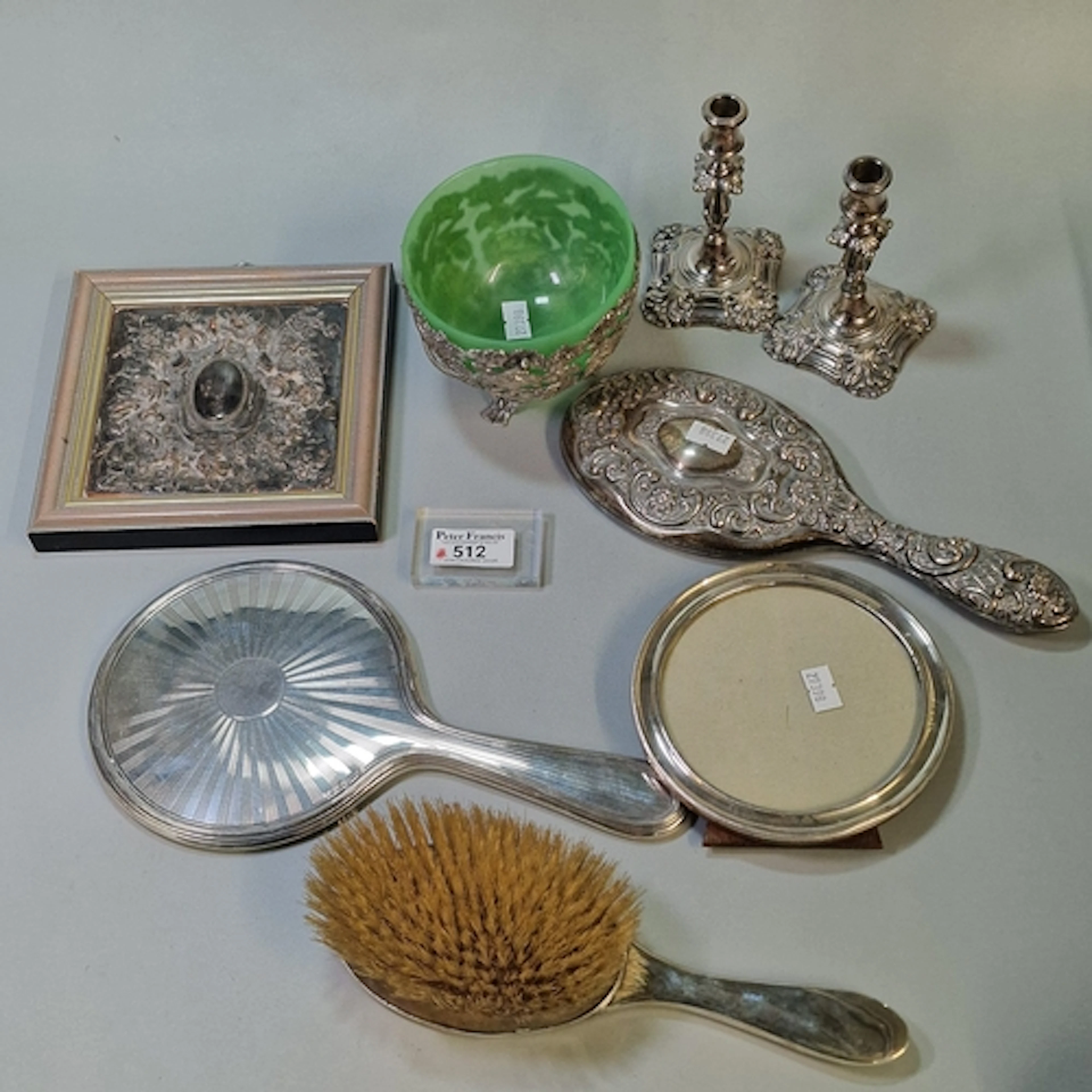Collection of silver and silver plated items to include: pai...