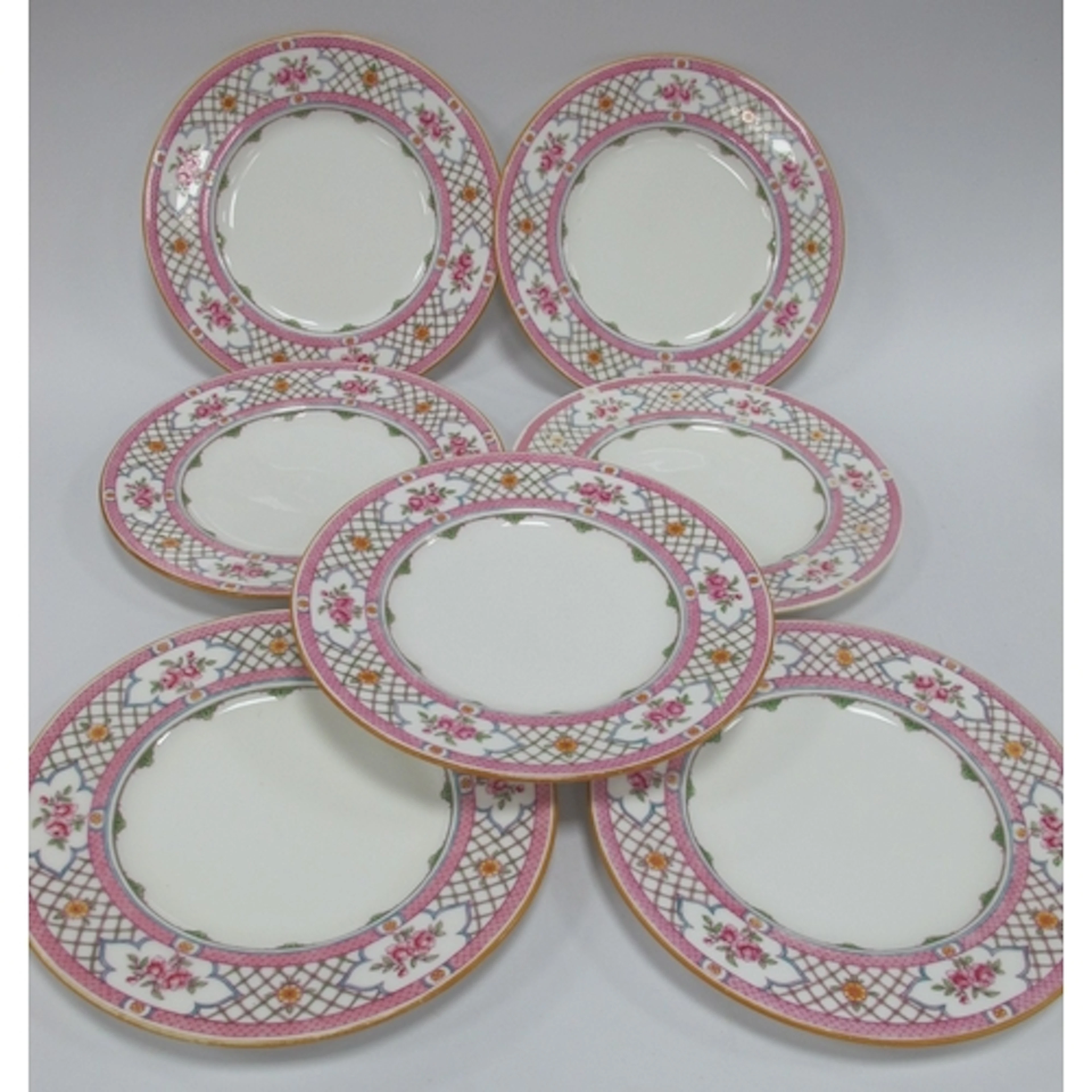 Minton Queens Trellis Side Plates for Tiffany & Co, 19.5cm d...
