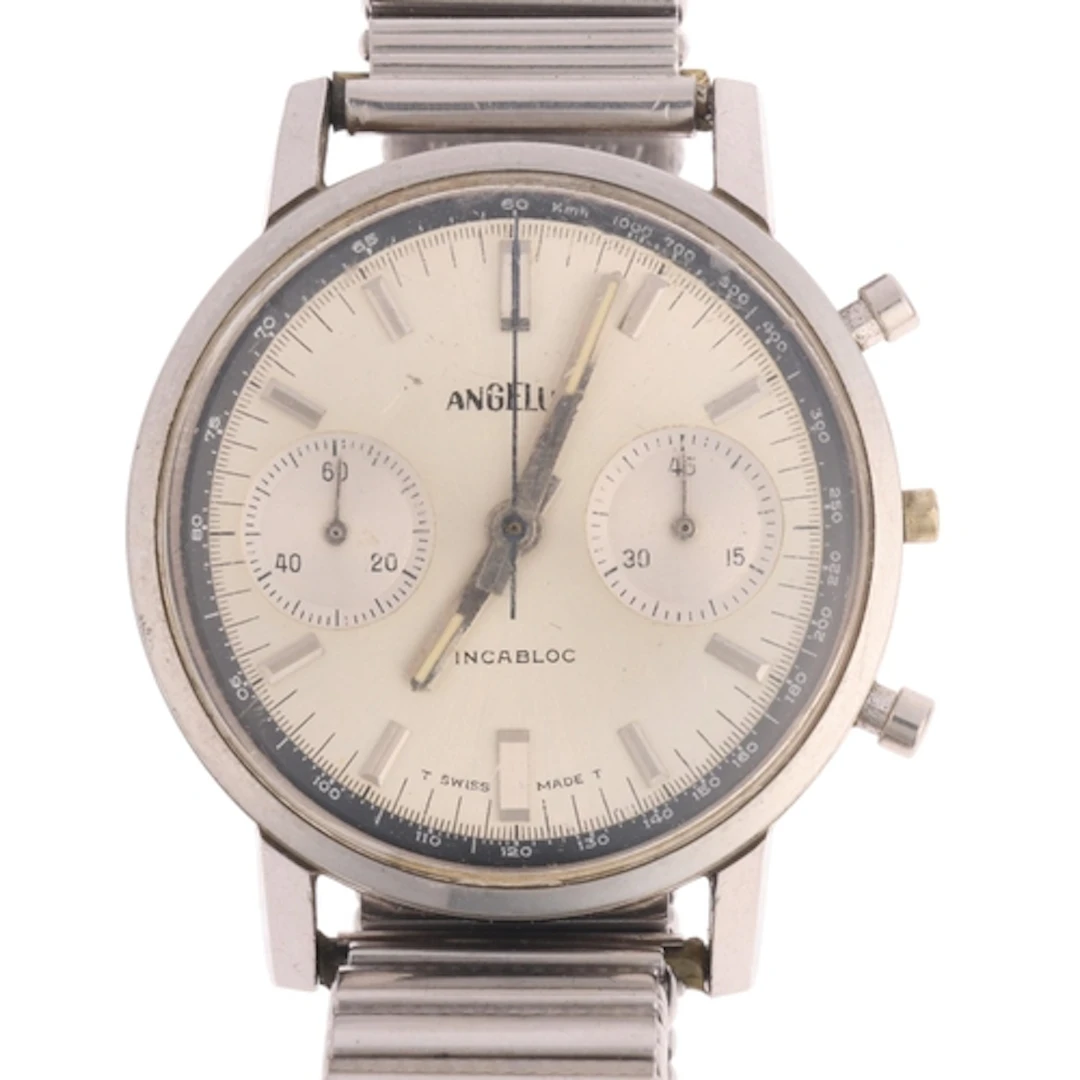 ANGELUS - a Vintage stainless steel mechanical chronograph w...