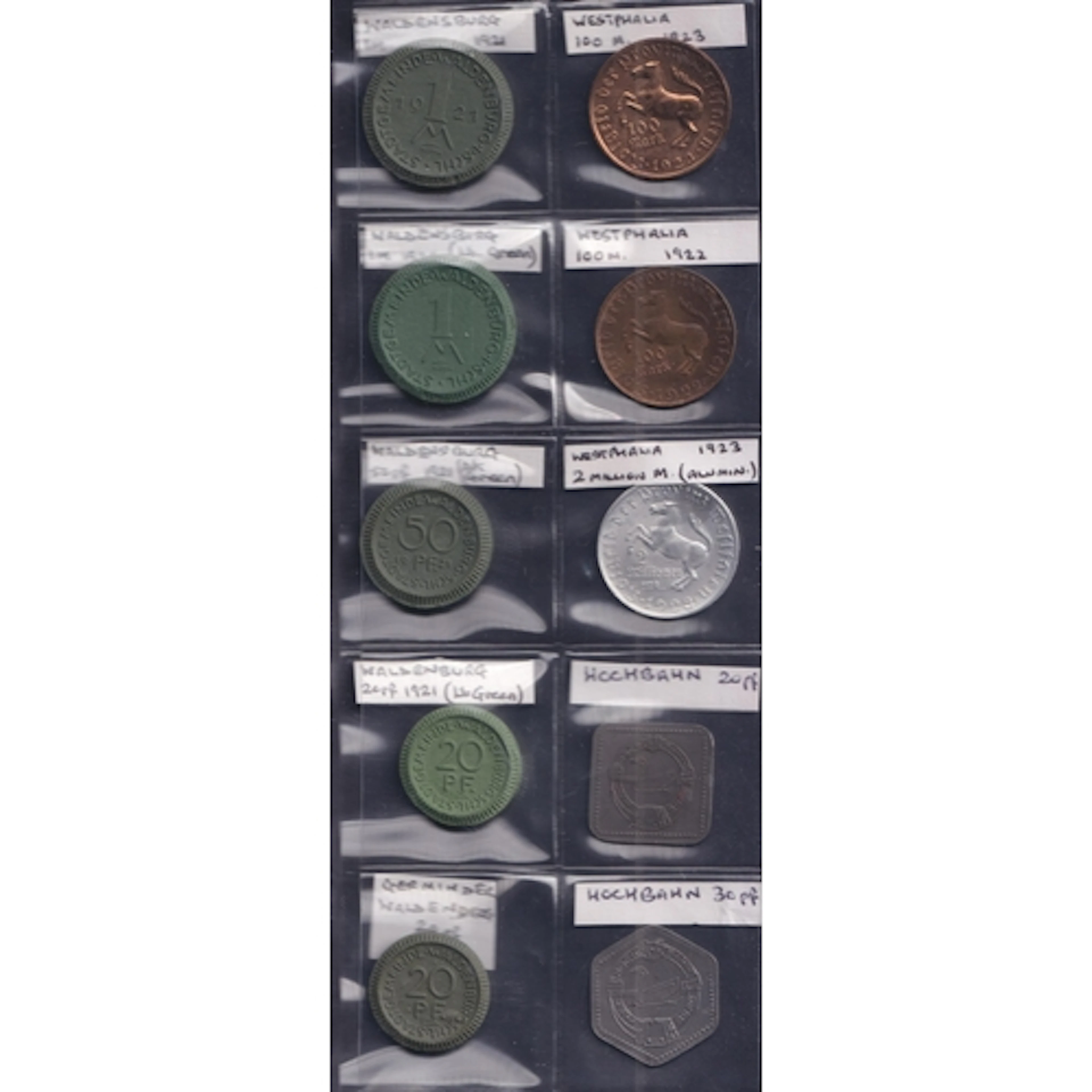 German Notgeld, Porcelain & High-Denomination Issues, a grou...